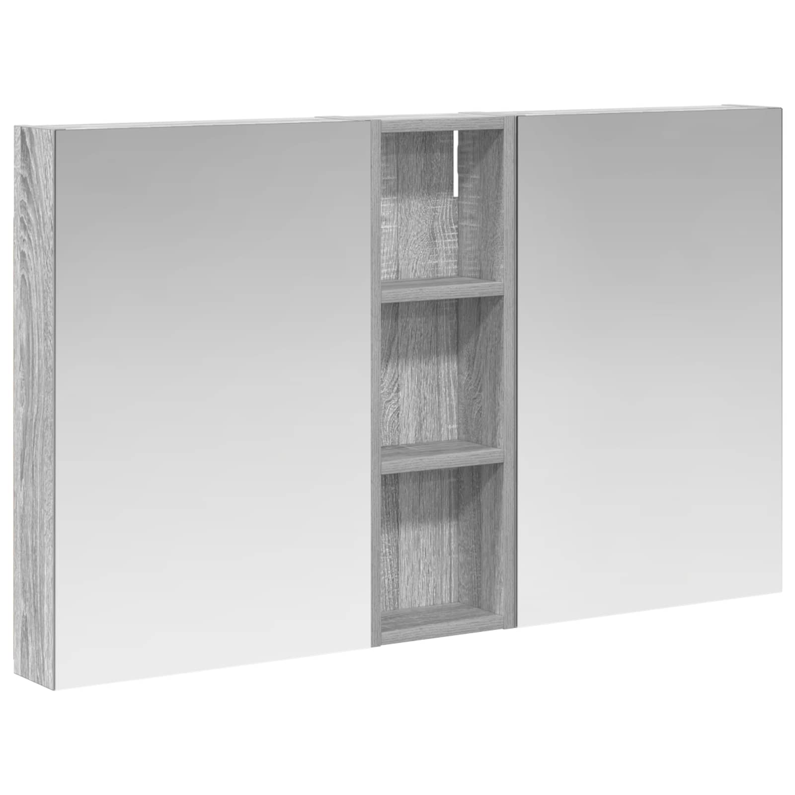 Set ormarića za kupaonicu s policom 3 pcs 100 x 10,5 x 60,5 cm