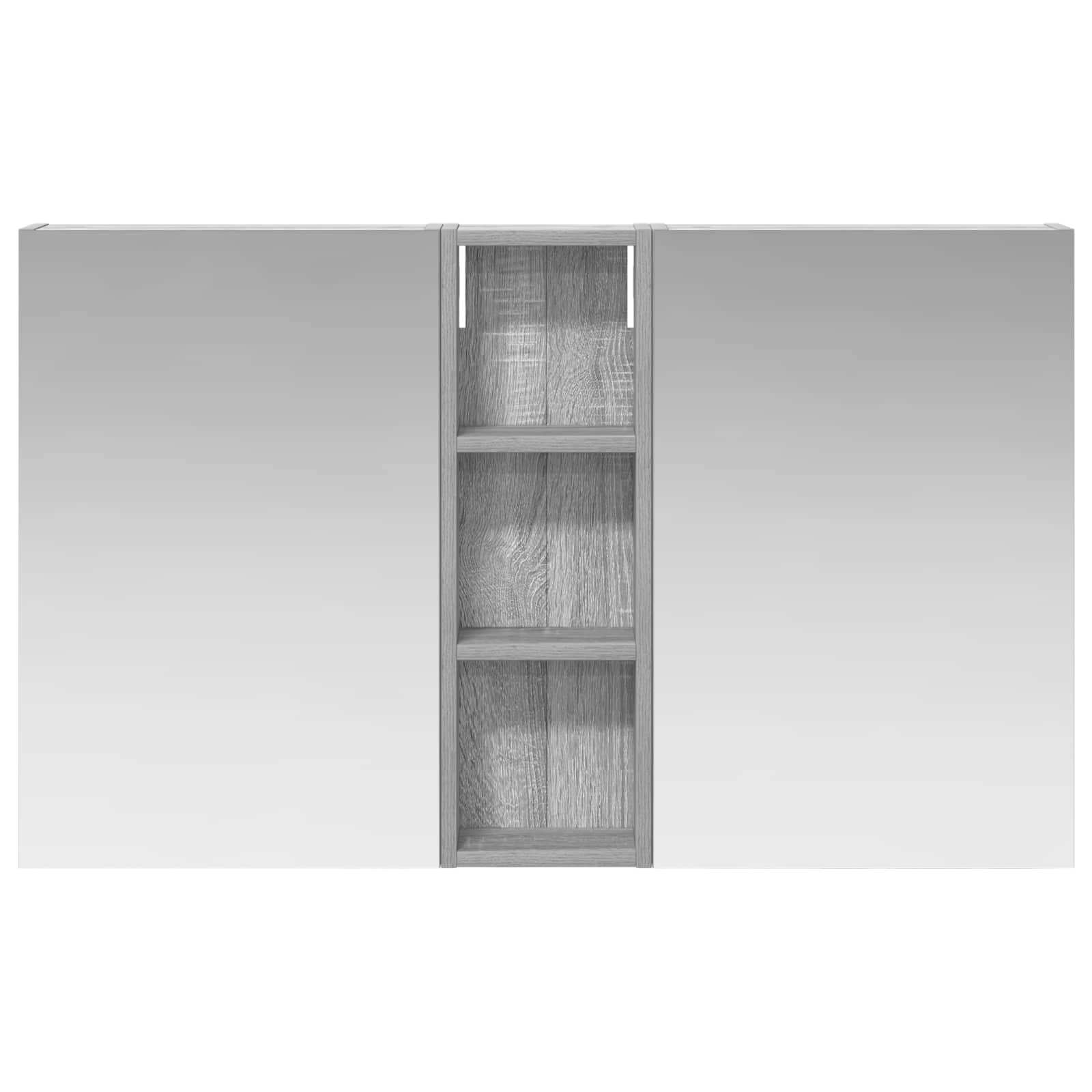 Set ormarića za kupaonicu s policom 3 pcs 100 x 10,5 x 60,5 cm