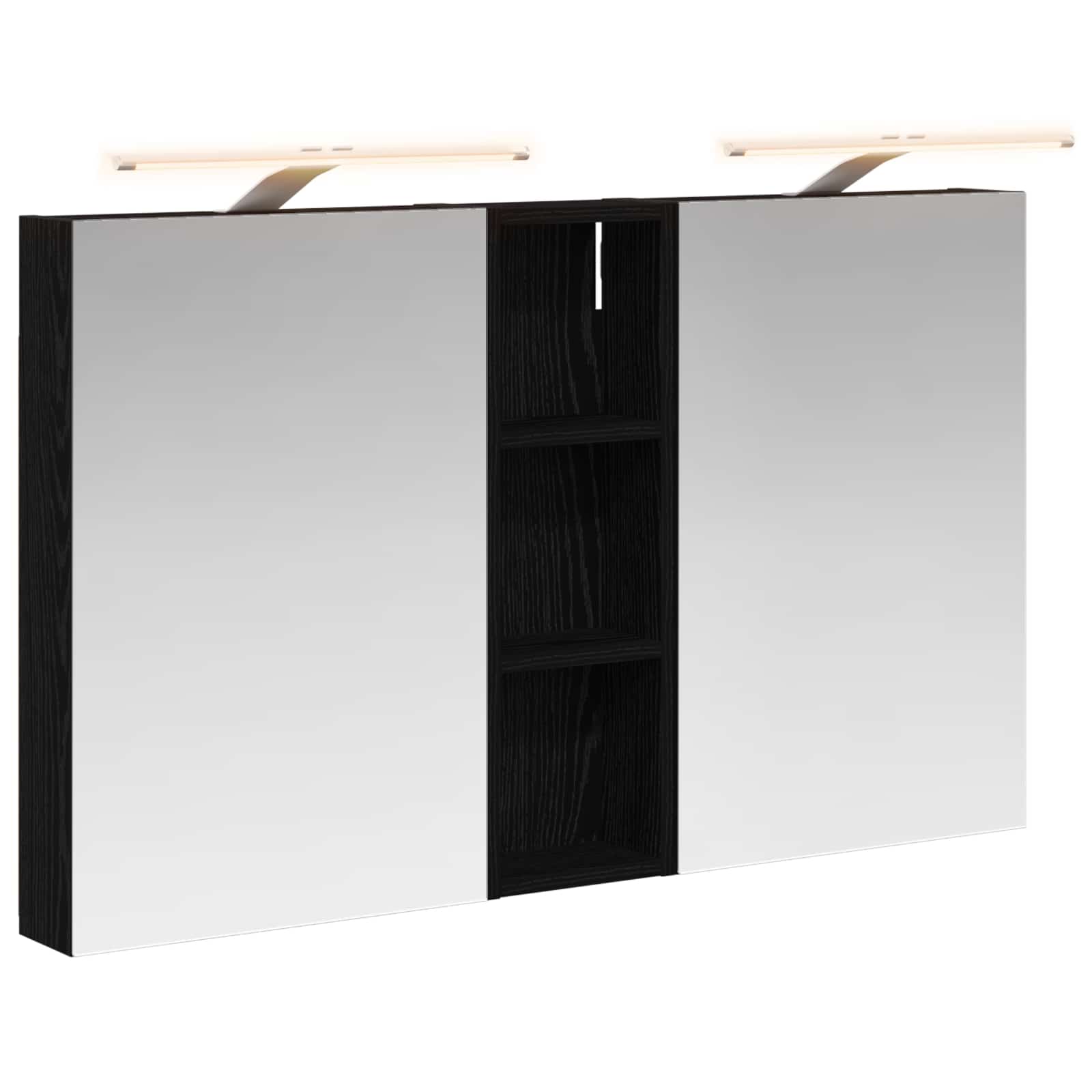 Set ormarića za kupaonicu s policom 3 pcs 100 x 10,5 x 60,5 cm
