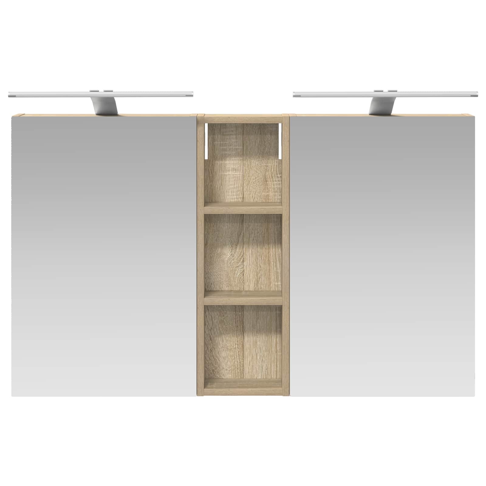 Set ormarića za kupaonicu s policom 3 pcs 100 x 10,5 x 60,5 cm