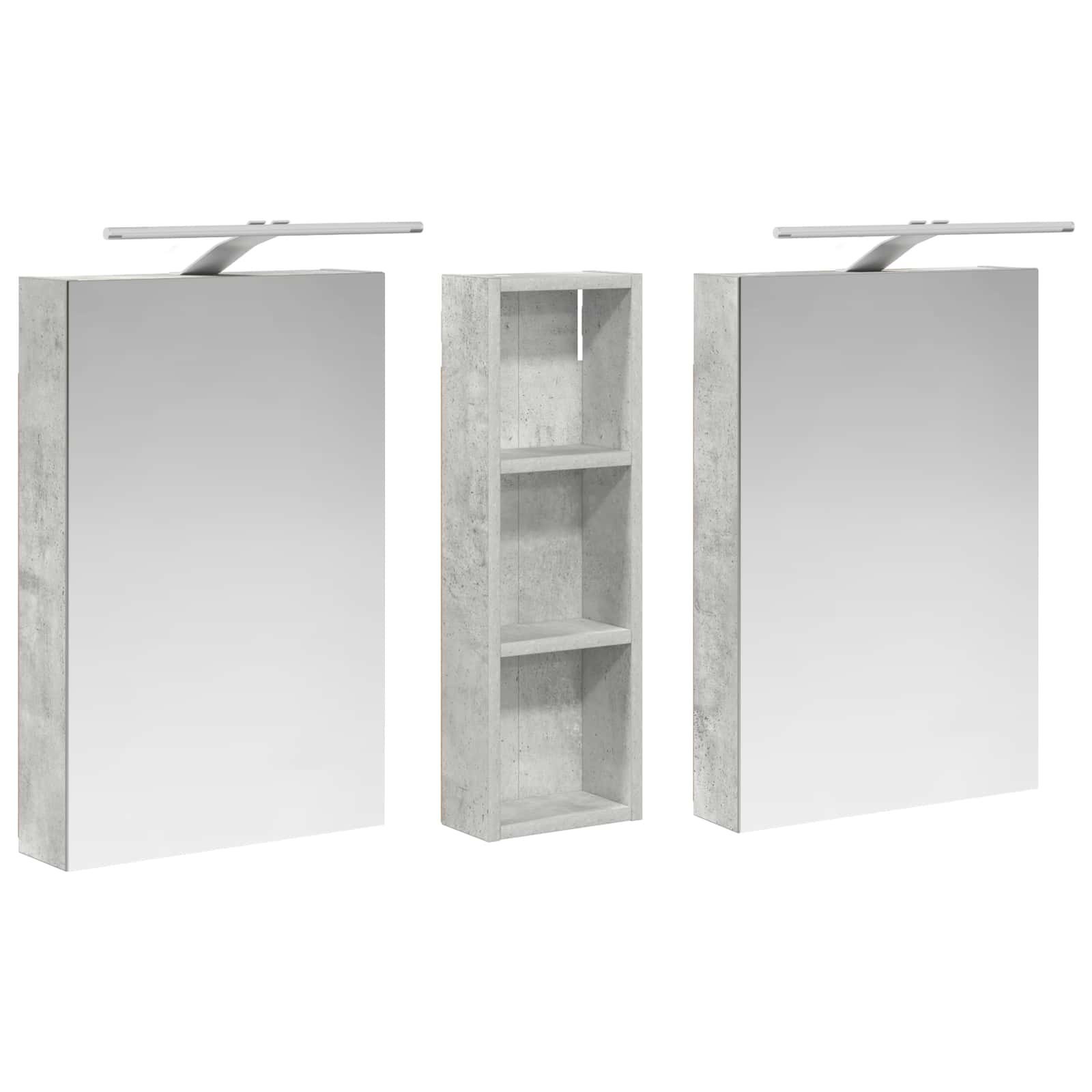 Set ormarića za kupaonicu s policom 3 pcs 100 x 10,5 x 60,5 cm