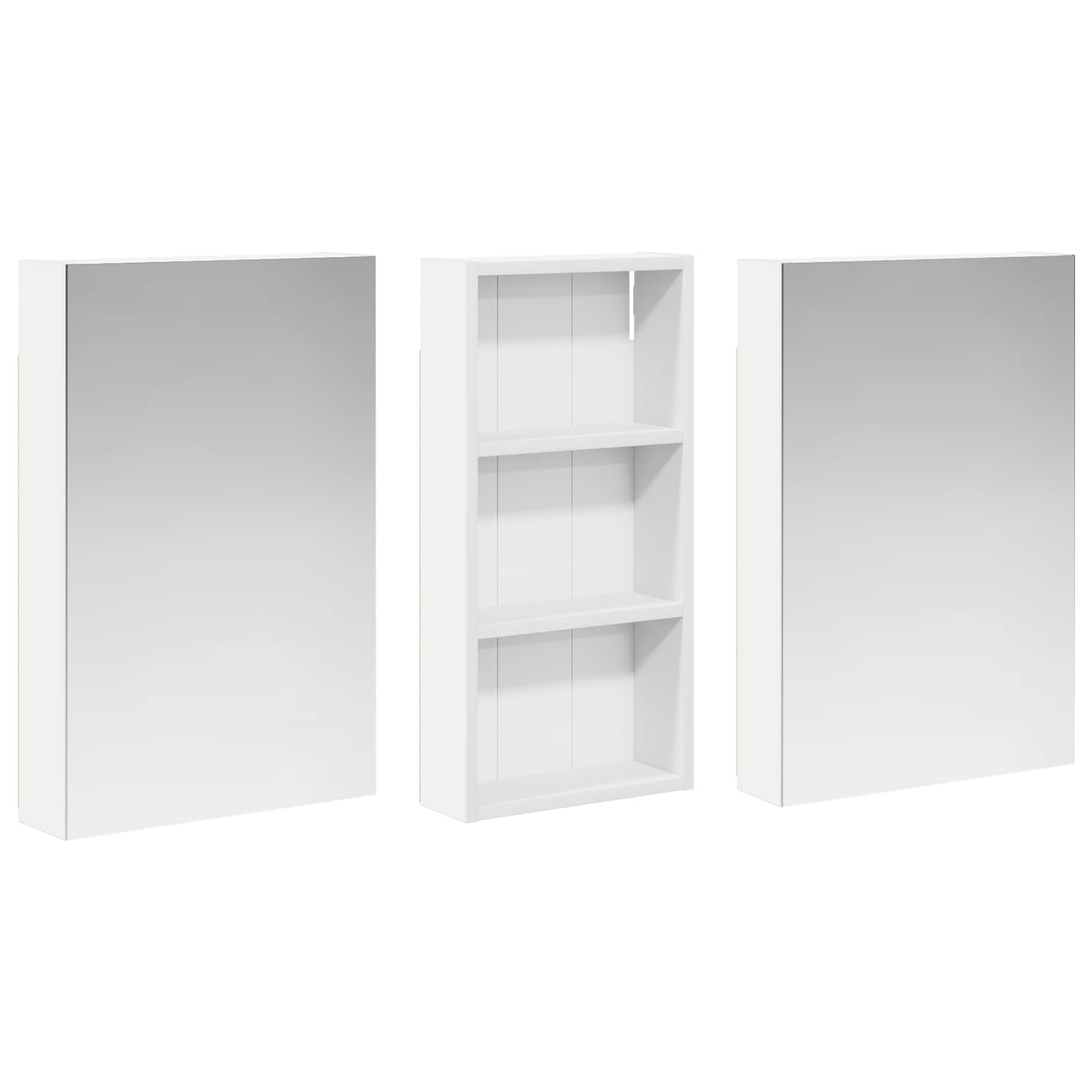 Set ormarića za kupaonicu s policom 3 pcs 110 x 10,5 x 60,5 cm