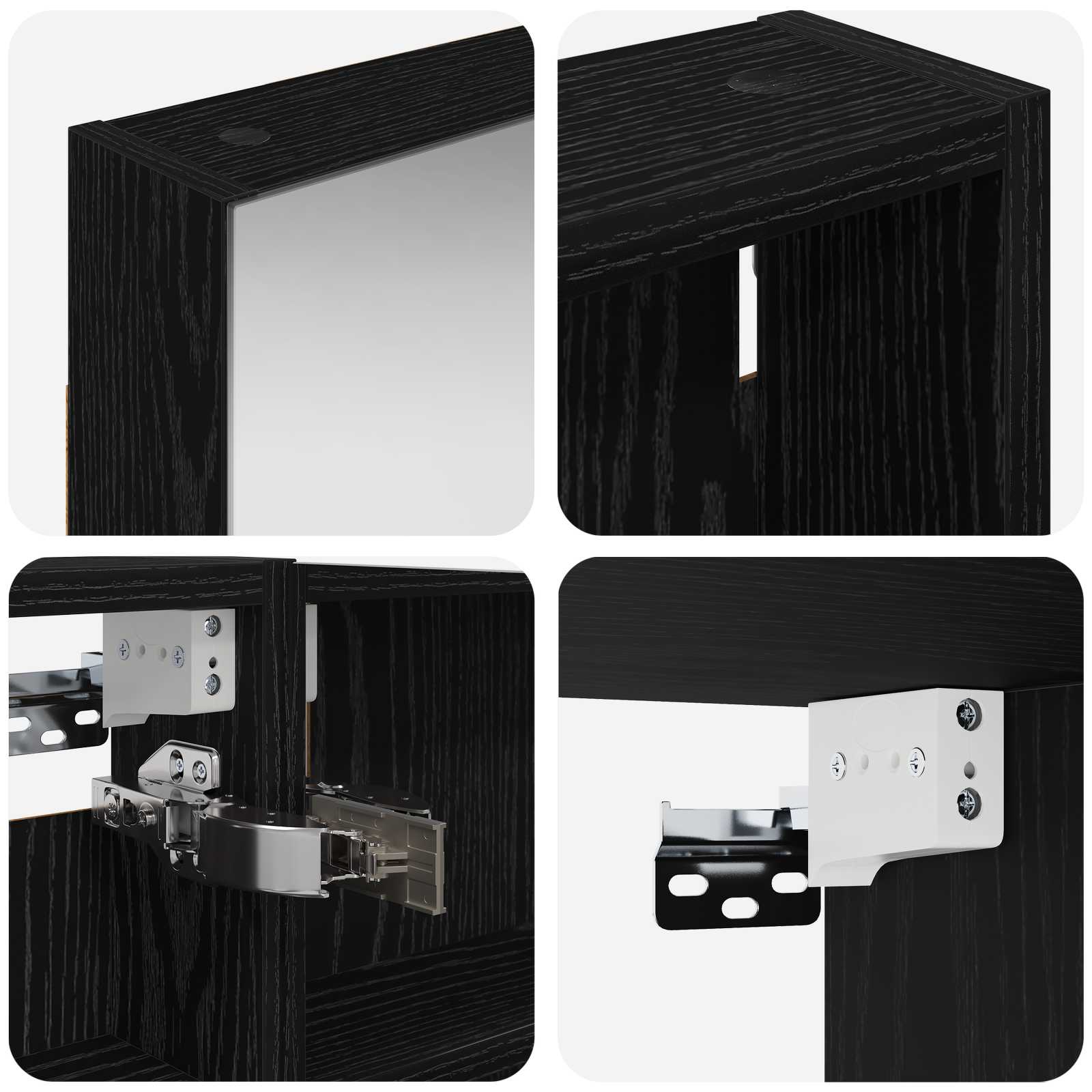 Set ormarića za kupaonicu s policom 3 pcs 110 x 10,5 x 60,5 cm
