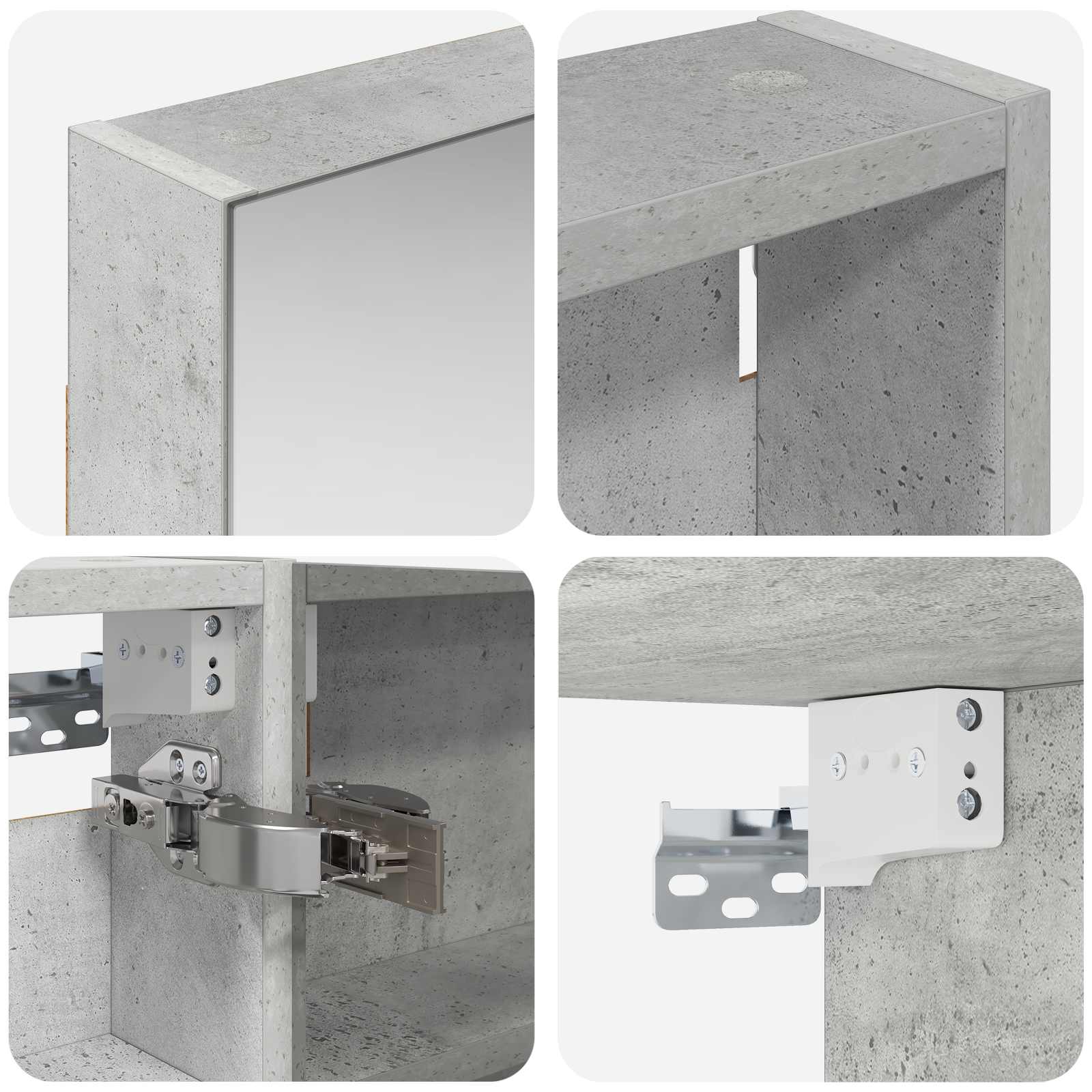 Set ormarića za kupaonicu s policom 3 pcs 110 x 10,5 x 60,5 cm