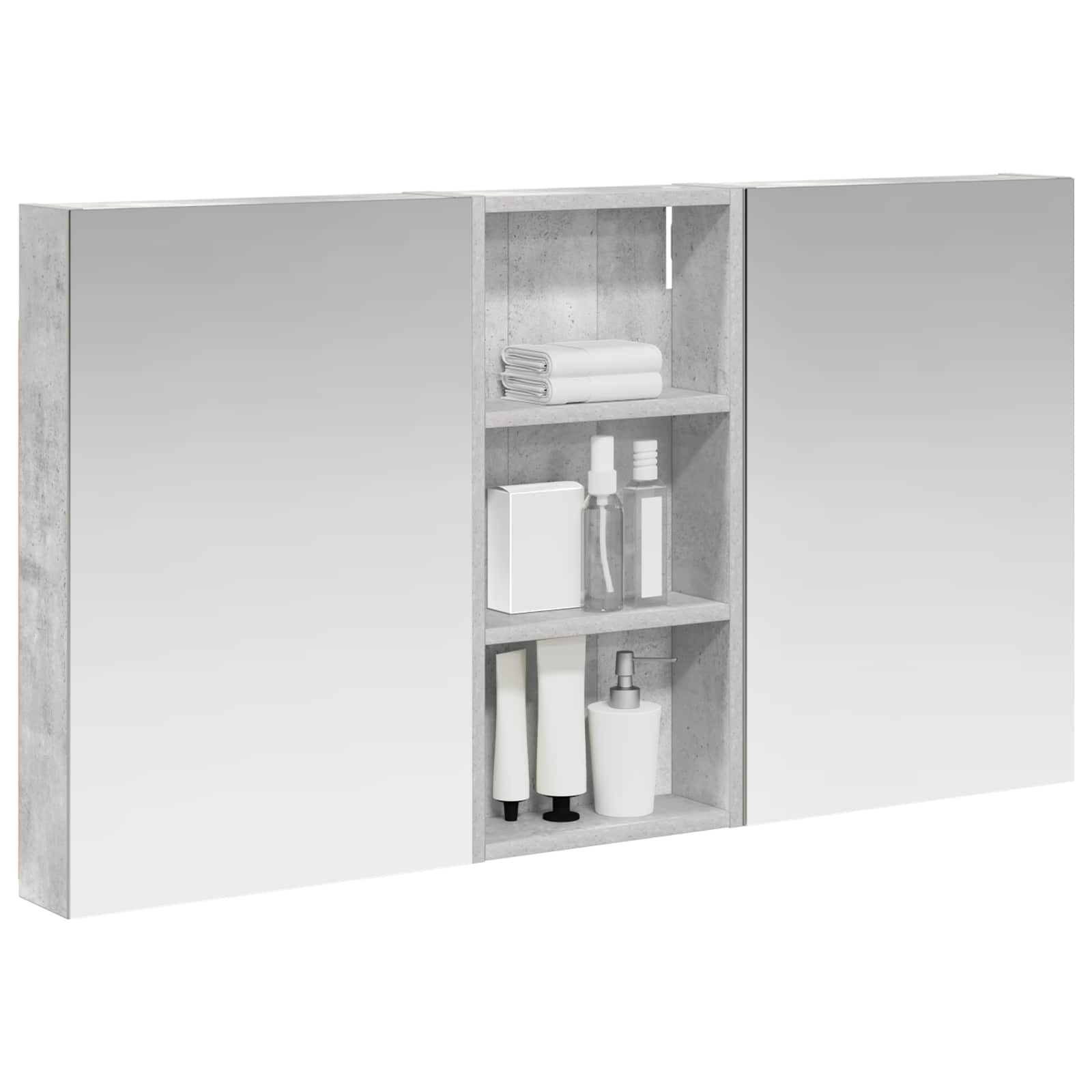 Set ormarića za kupaonicu s policom 3 pcs 110 x 10,5 x 60,5 cm