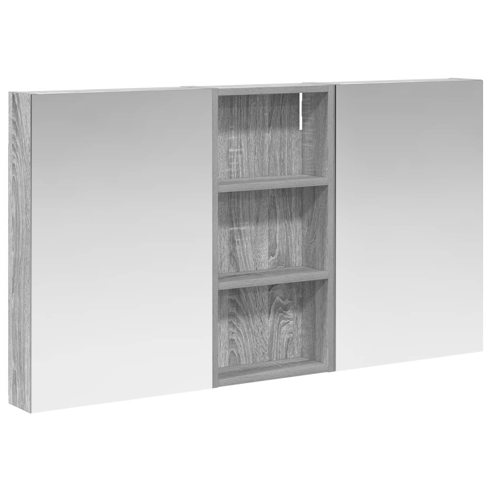 Set ormarića za kupaonicu s policom 3 pcs 110 x 10,5 x 60,5 cm