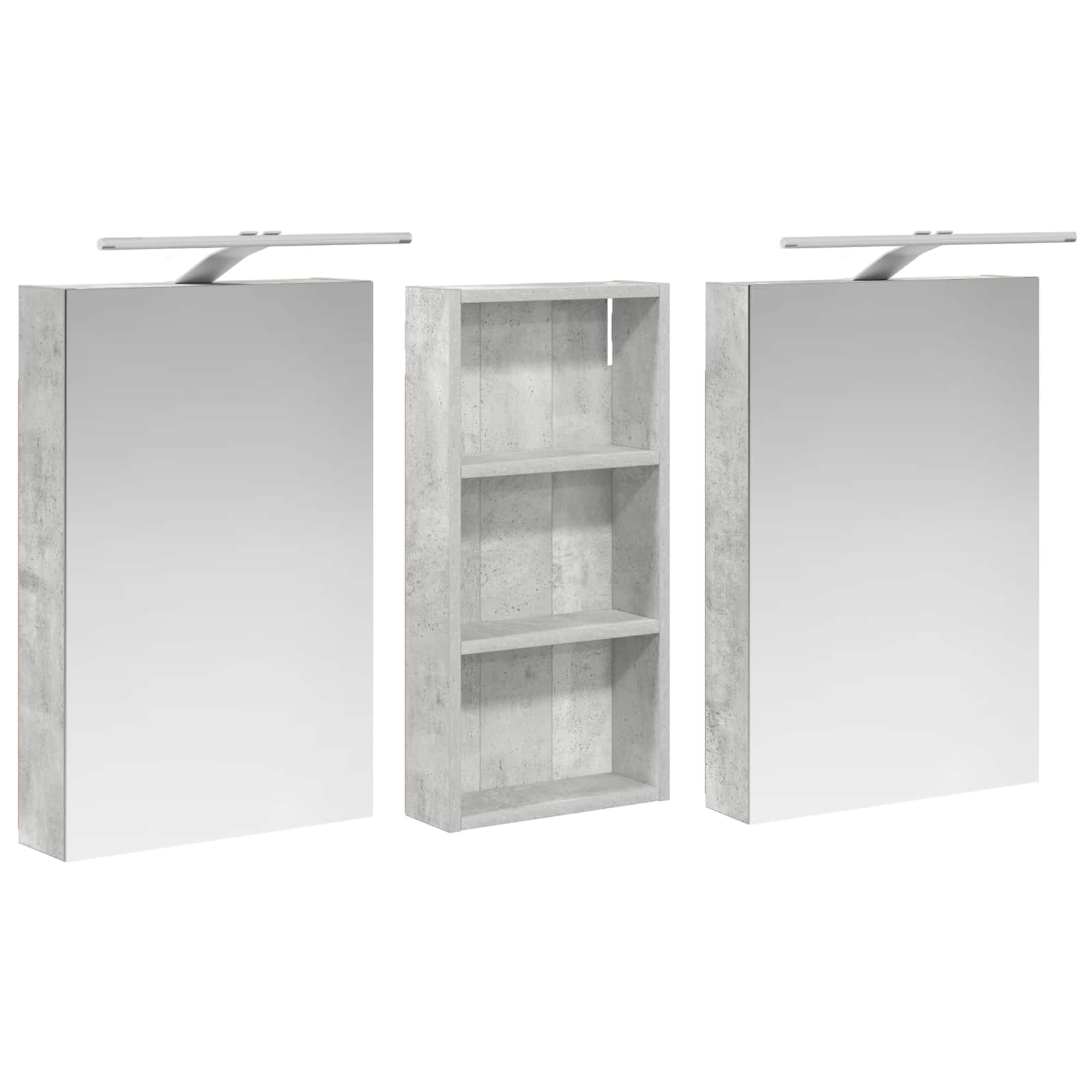 Set ormarića za kupaonicu s policom 3 pcs 110 x 10,5 x 60,5 cm