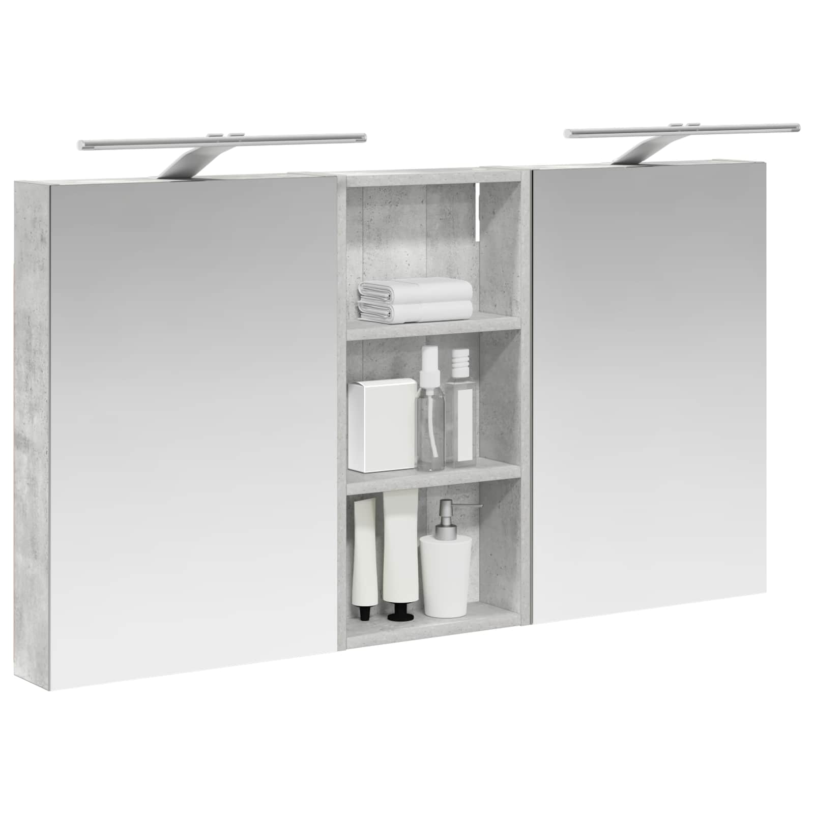 Set ormarića za kupaonicu s policom 3 pcs 110 x 10,5 x 60,5 cm