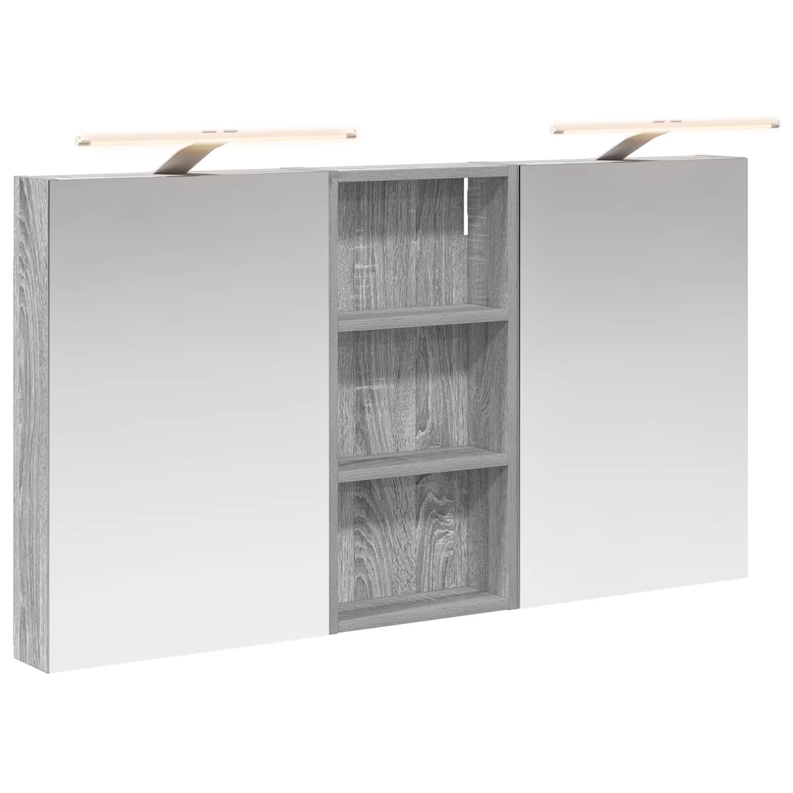 Set ormarića za kupaonicu s policom 3 pcs 110 x 10,5 x 60,5 cm