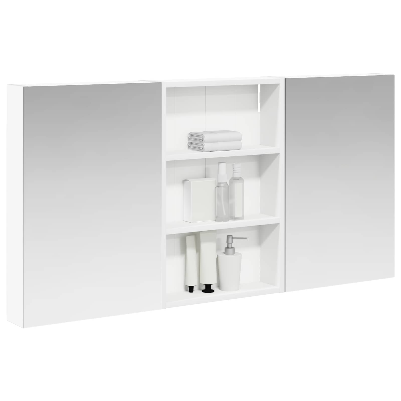 Set ormarića za kupaonicu s policom 3 pcs 120 x 10,5 x 60,5 cm