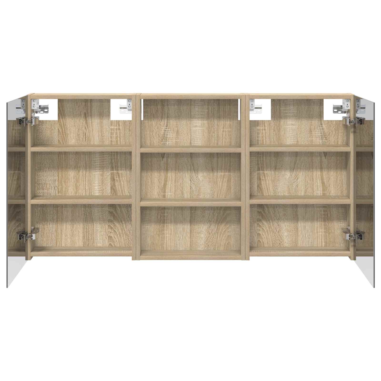 Set ormarića za kupaonicu s policom 3 pcs 120 x 10,5 x 60,5 cm