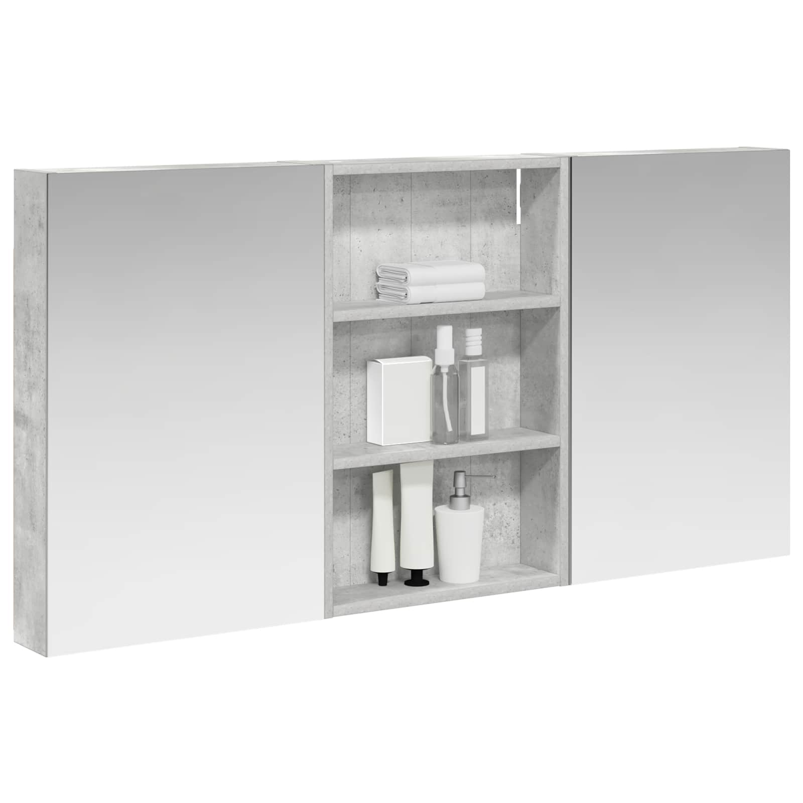 Set ormarića za kupaonicu s policom 3 pcs 120 x 10,5 x 60,5 cm