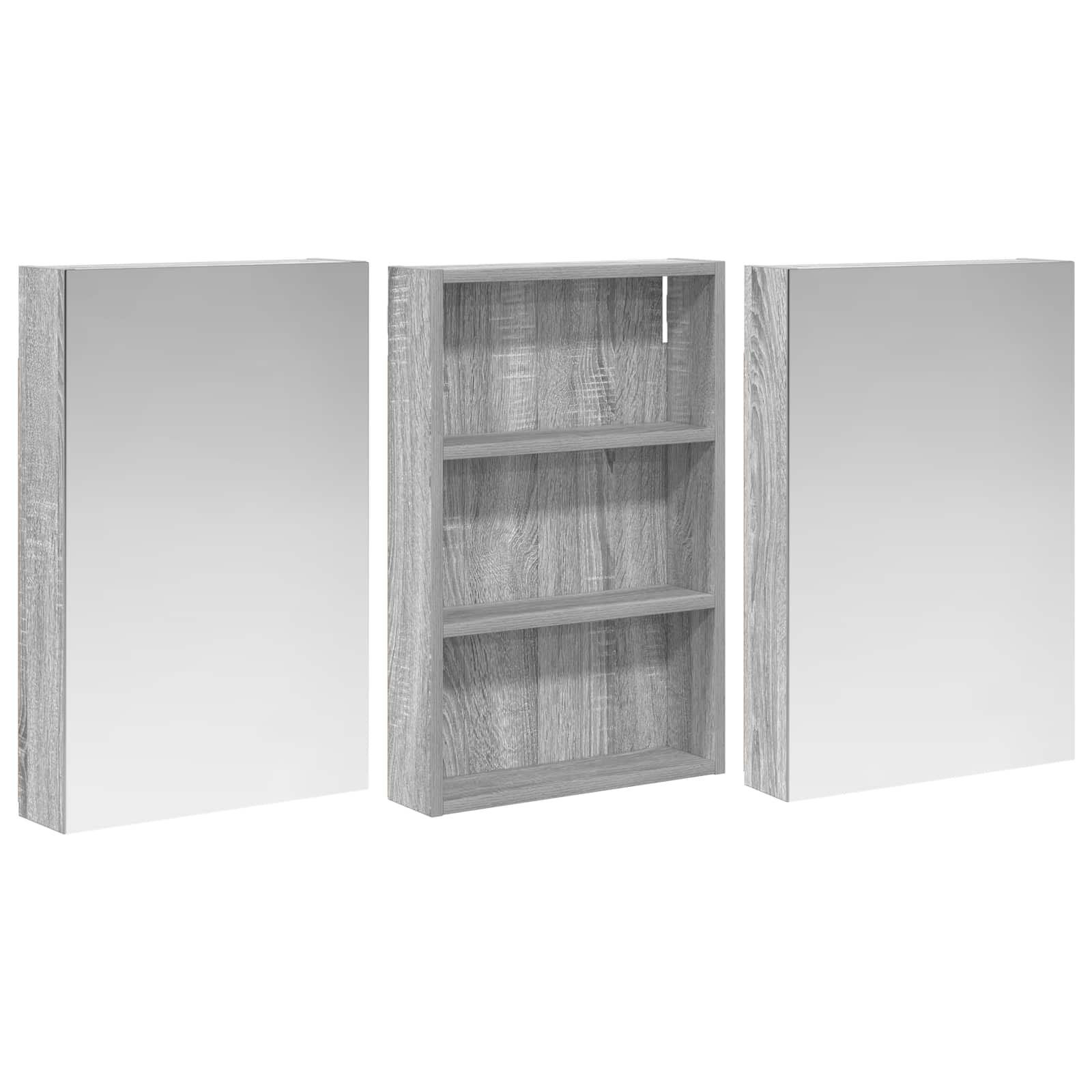 Set ormarića za kupaonicu s policom 3 pcs 120 x 10,5 x 60,5 cm