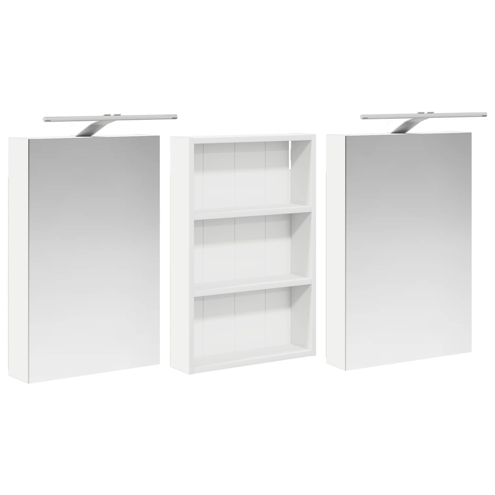 Set ormarića za kupaonicu s policom 3 pcs 120 x 10,5 x 60,5 cm