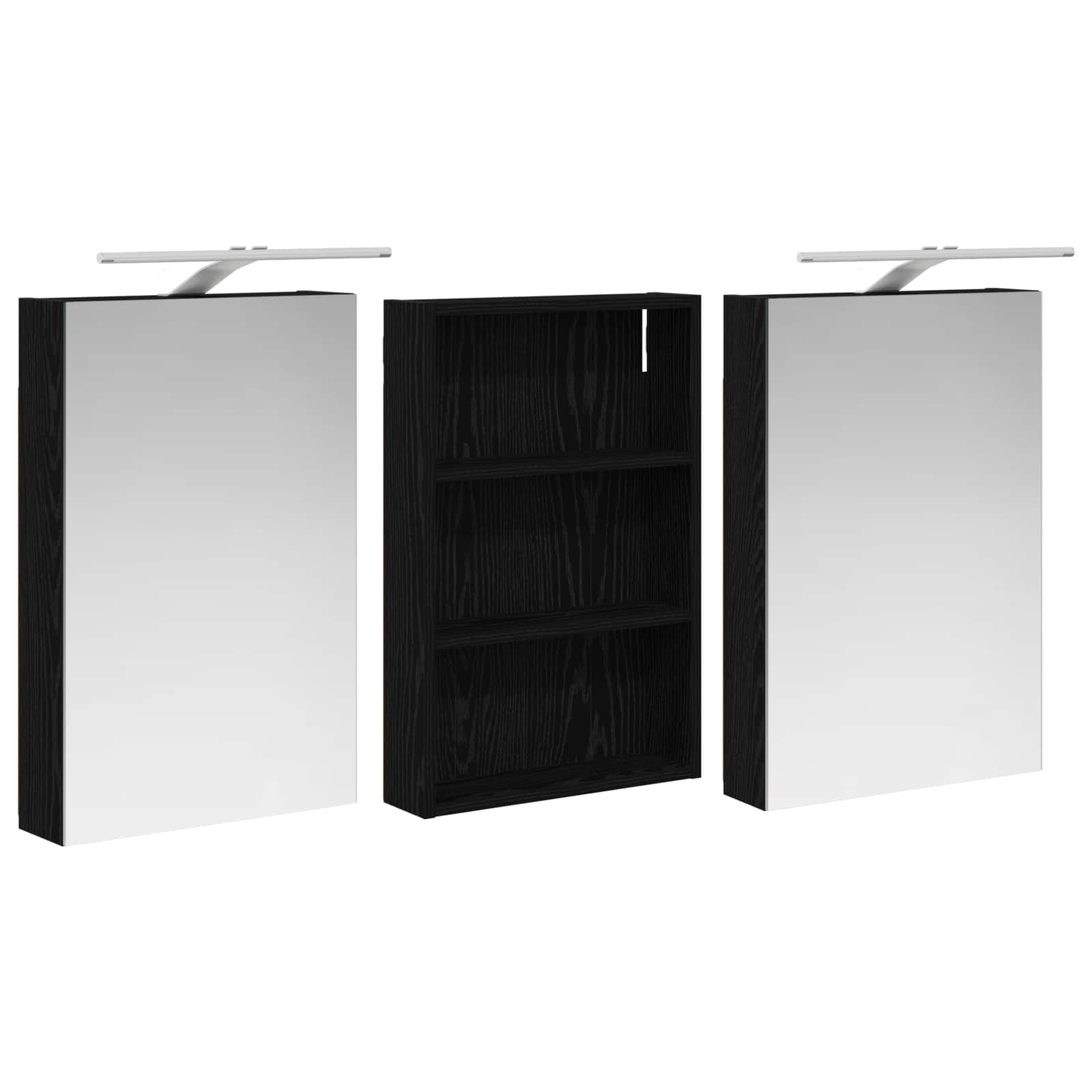 Set ormarića za kupaonicu s policom 3 pcs 120 x 10,5 x 60,5 cm