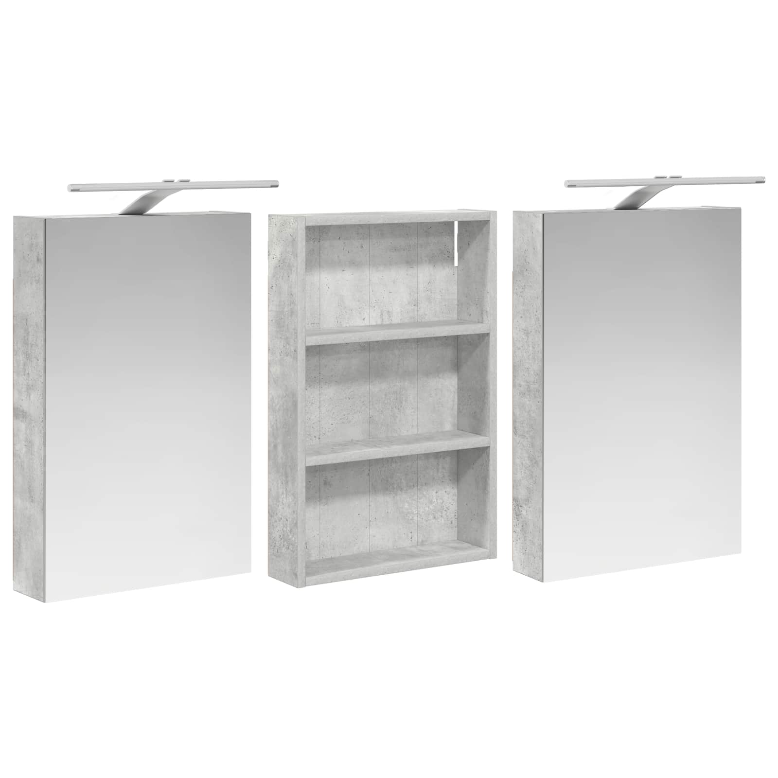 Set ormarića za kupaonicu s policom 3 pcs 120 x 10,5 x 60,5 cm