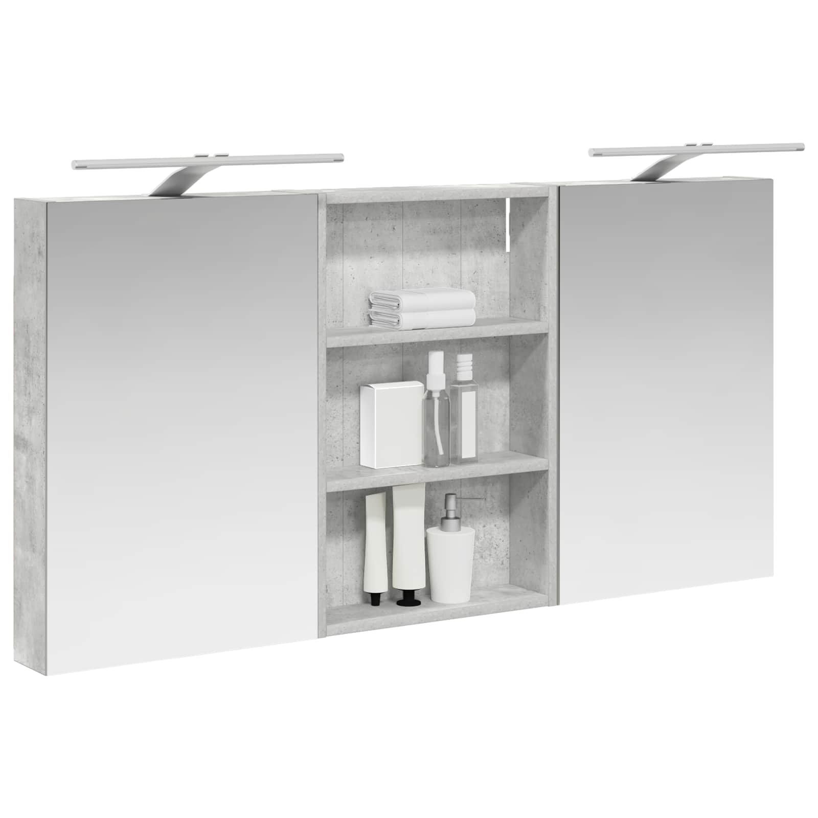 Set ormarića za kupaonicu s policom 3 pcs 120 x 10,5 x 60,5 cm