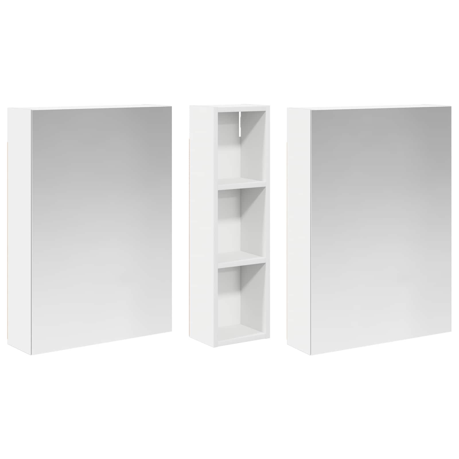 Set ormarića za kupaonicu s policom 3 pcs 120 x 14,5 x 70 cm