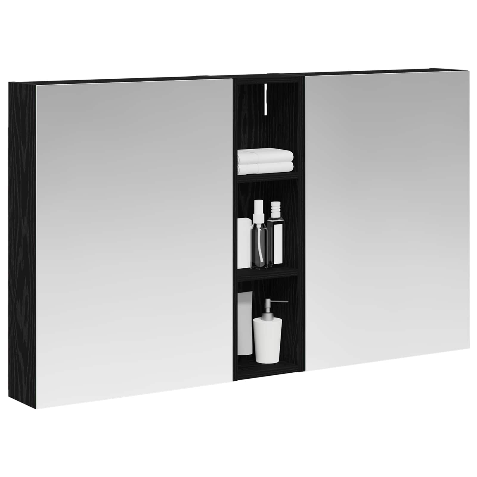 Set ormarića za kupaonicu s policom 3 pcs 120 x 14,5 x 70 cm