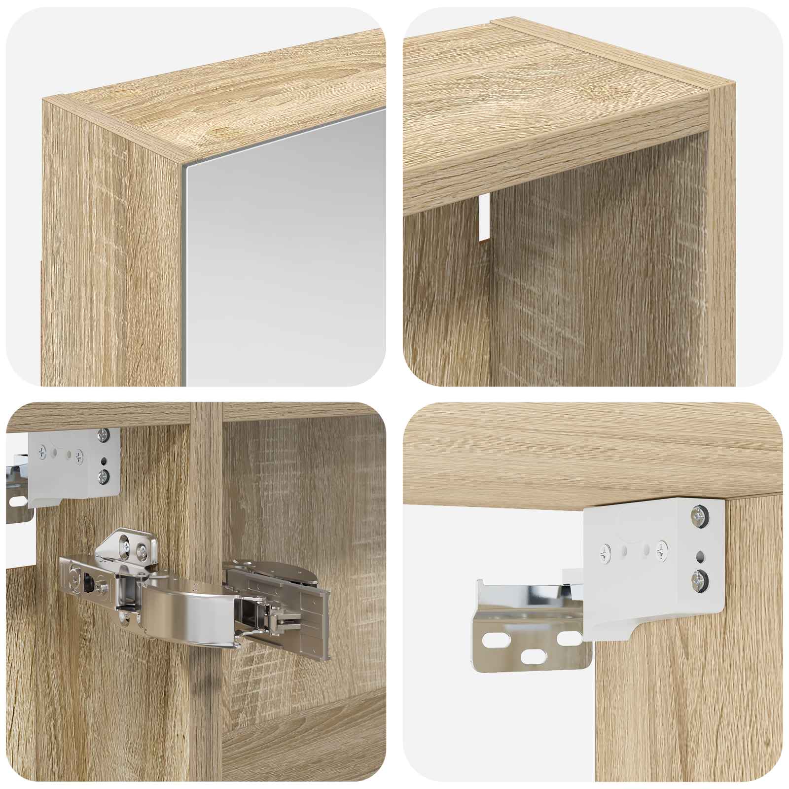 Set ormarića za kupaonicu s policom 3 pcs 120 x 14,5 x 70 cm
