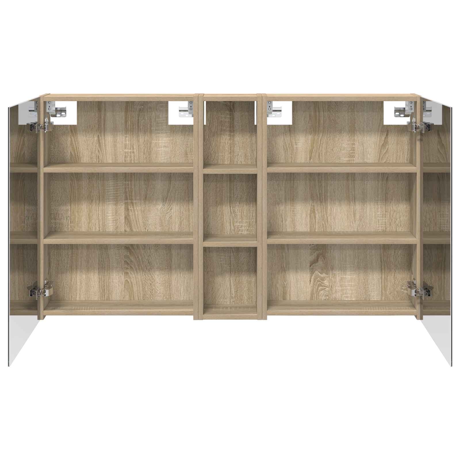 Set ormarića za kupaonicu s policom 3 pcs 120 x 14,5 x 70 cm