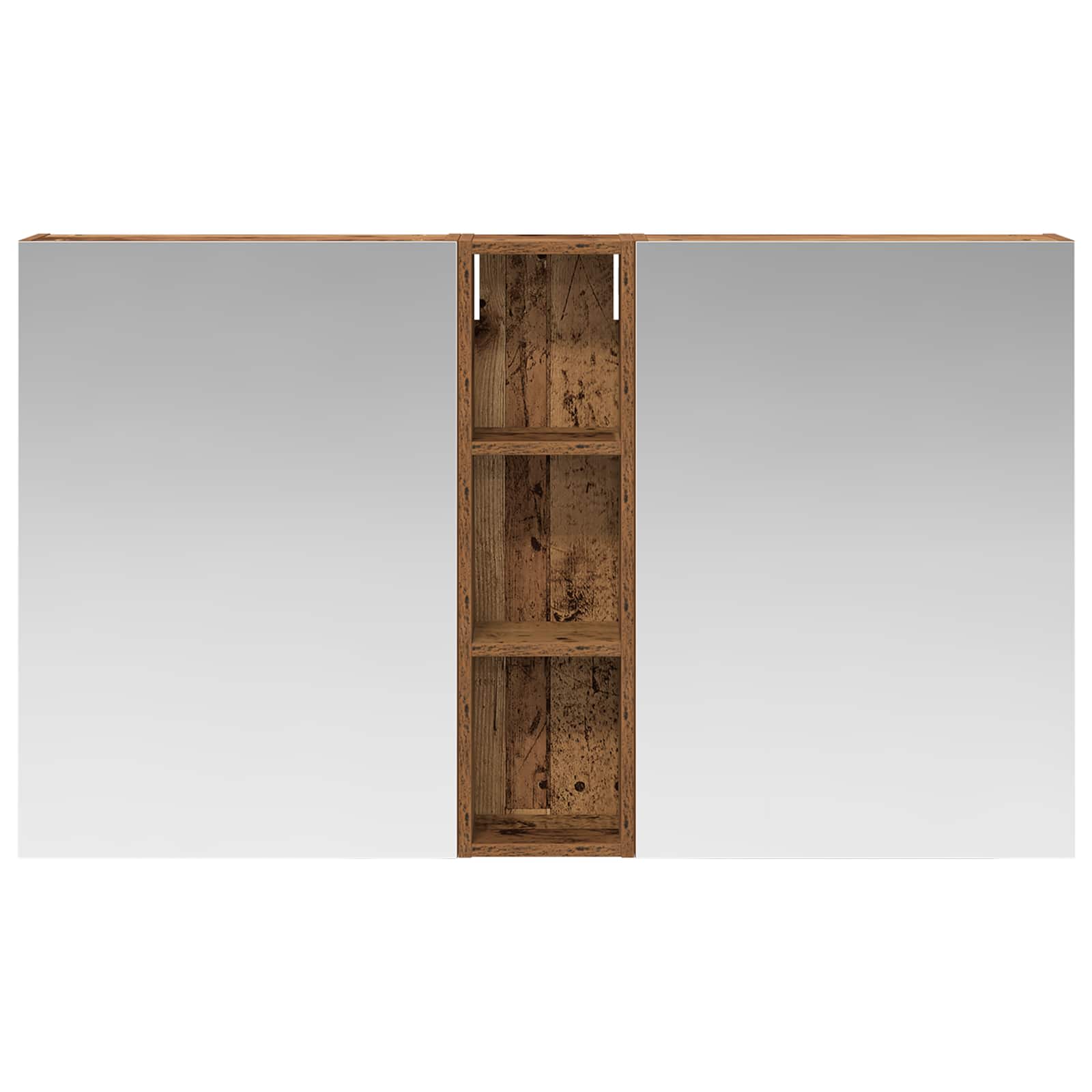 Set ormarića za kupaonicu s policom 3 pcs 120 x 14,5 x 70 cm