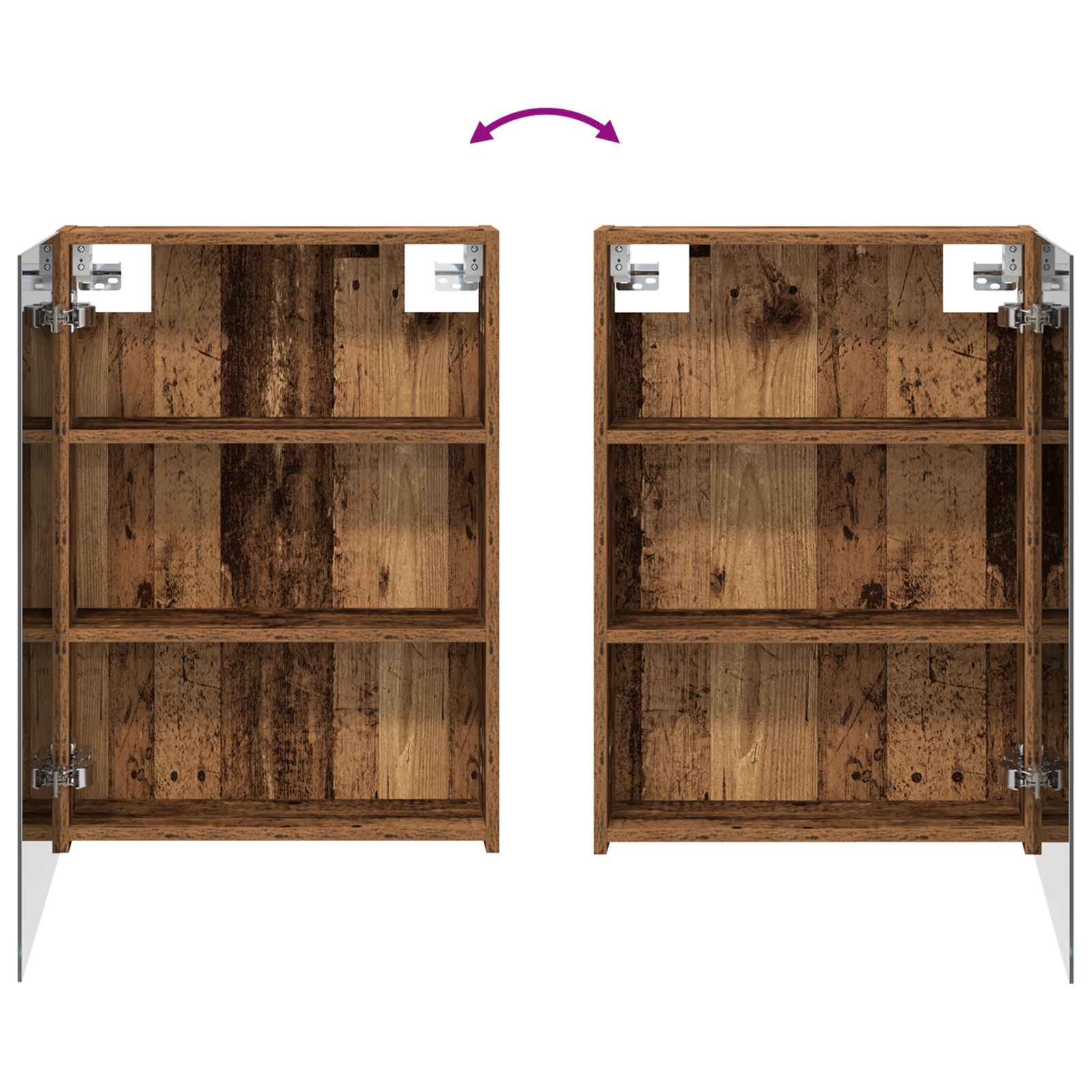 Set ormarića za kupaonicu s policom 3 pcs 120 x 14,5 x 70 cm