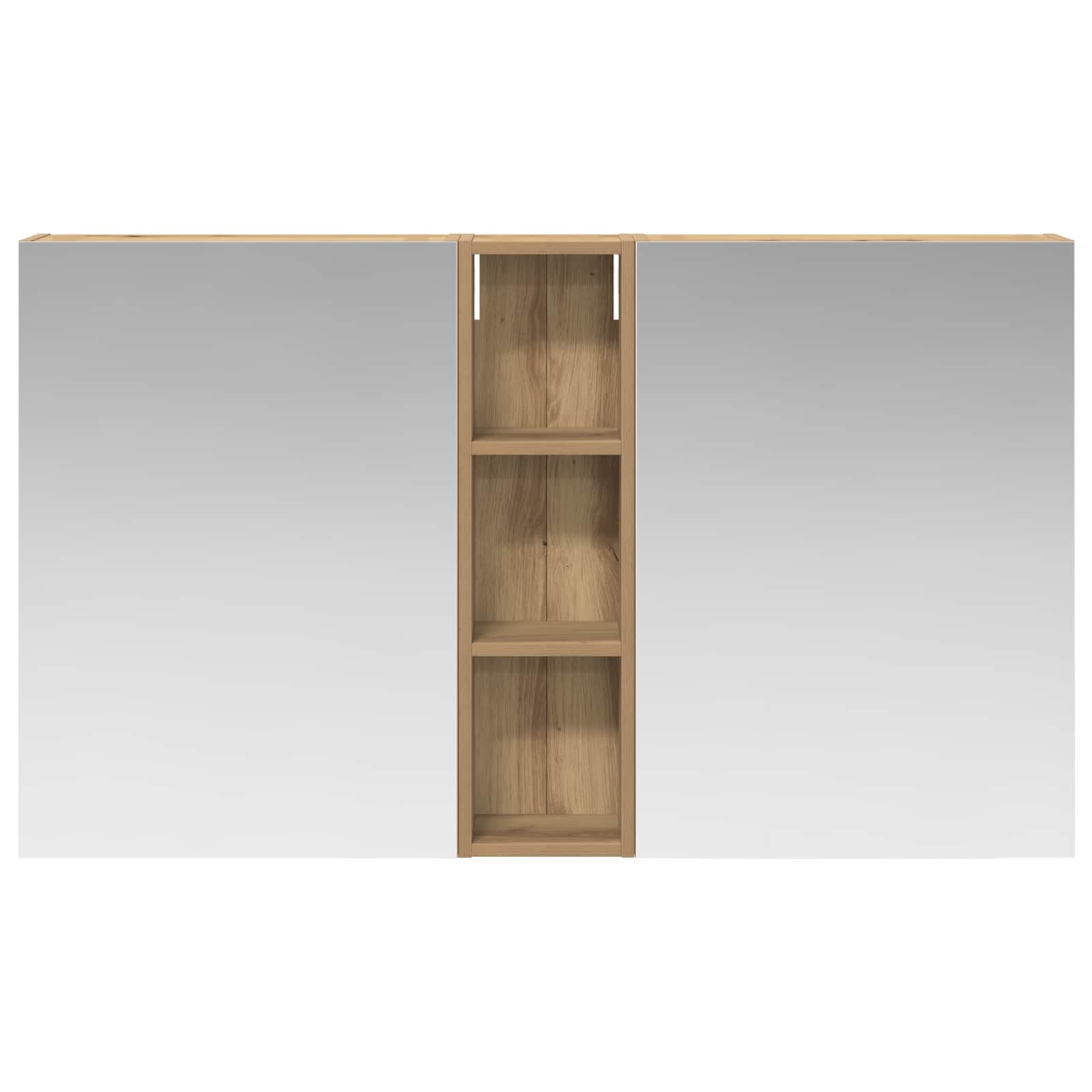 Set ormarića za kupaonicu s policom 3 pcs 120 x 14,5 x 70 cm