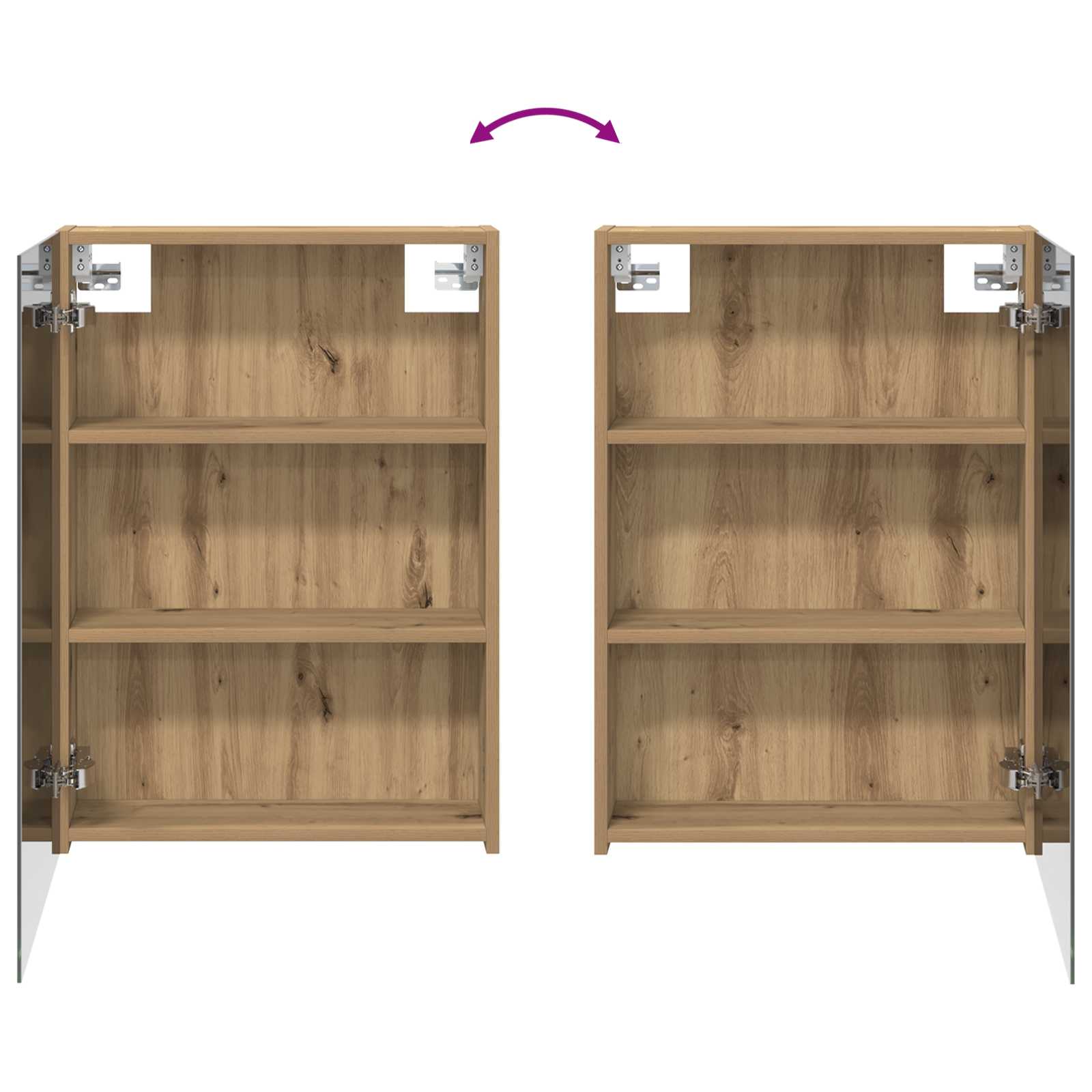 Set ormarića za kupaonicu s policom 3 pcs 120 x 14,5 x 70 cm