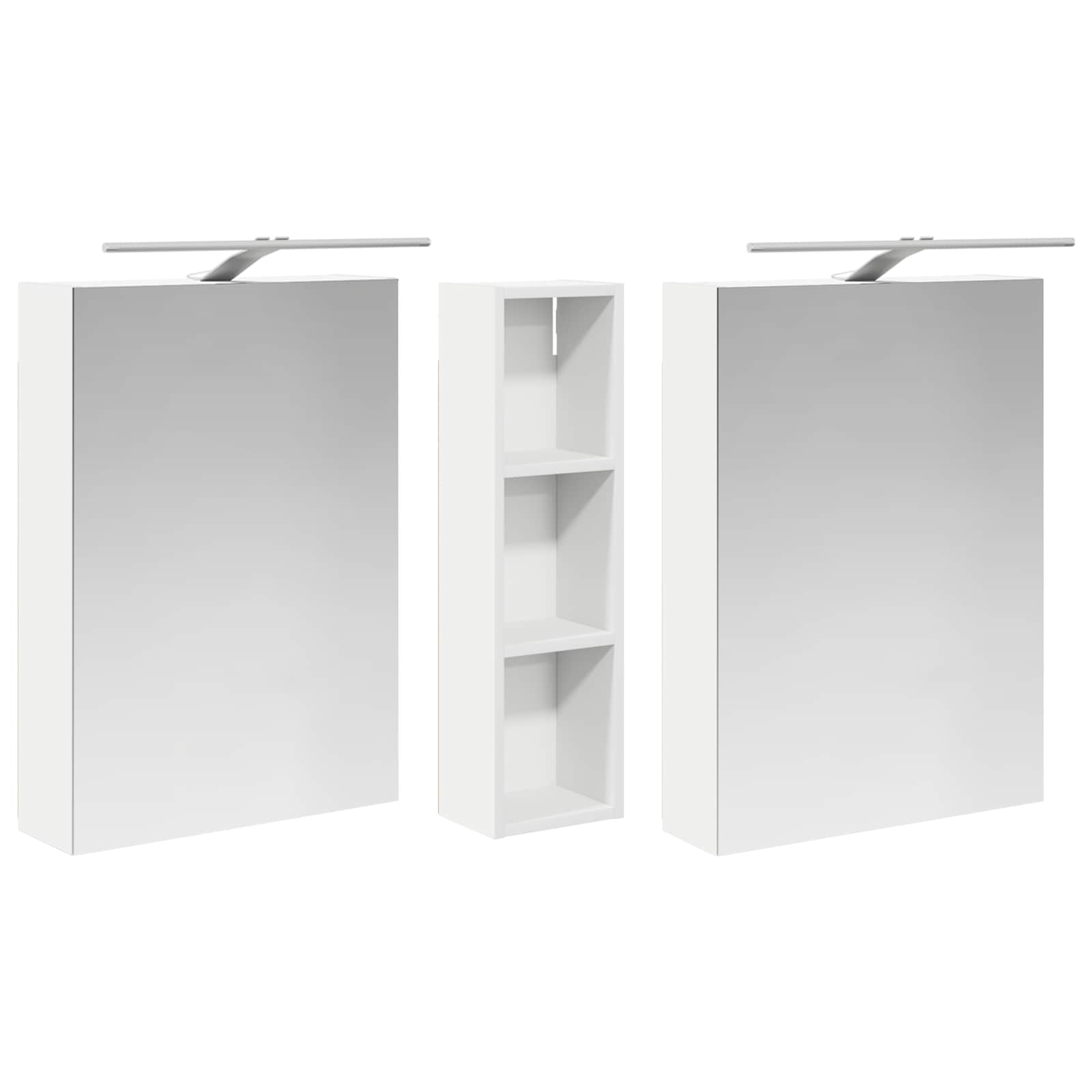 Set ormarića za kupaonicu s policom 3 pcs 120 x 14,5 x 70 cm