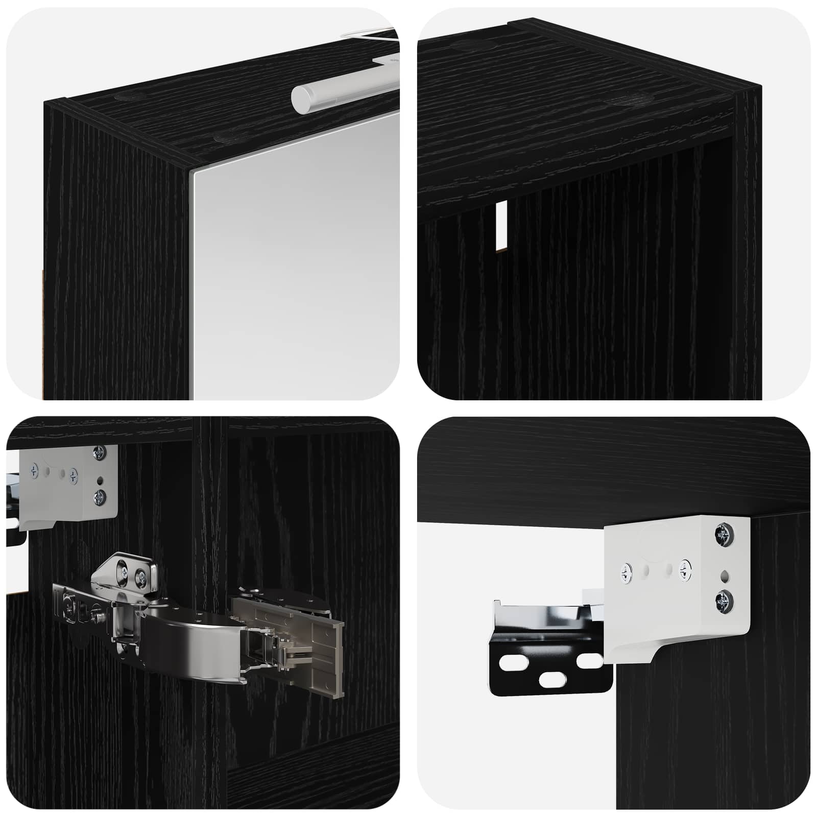 Set ormarića za kupaonicu s policom 3 pcs 120 x 14,5 x 70 cm