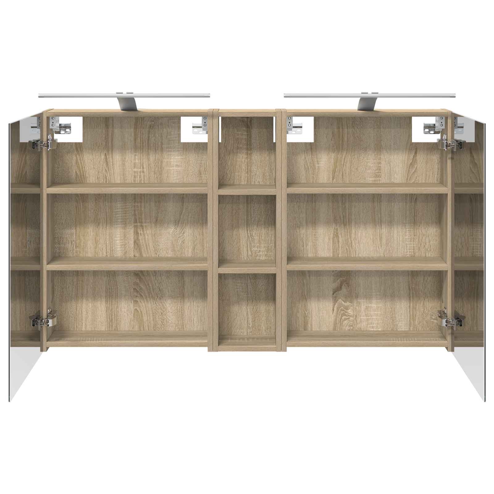 Set ormarića za kupaonicu s policom 3 pcs 120 x 14,5 x 70 cm