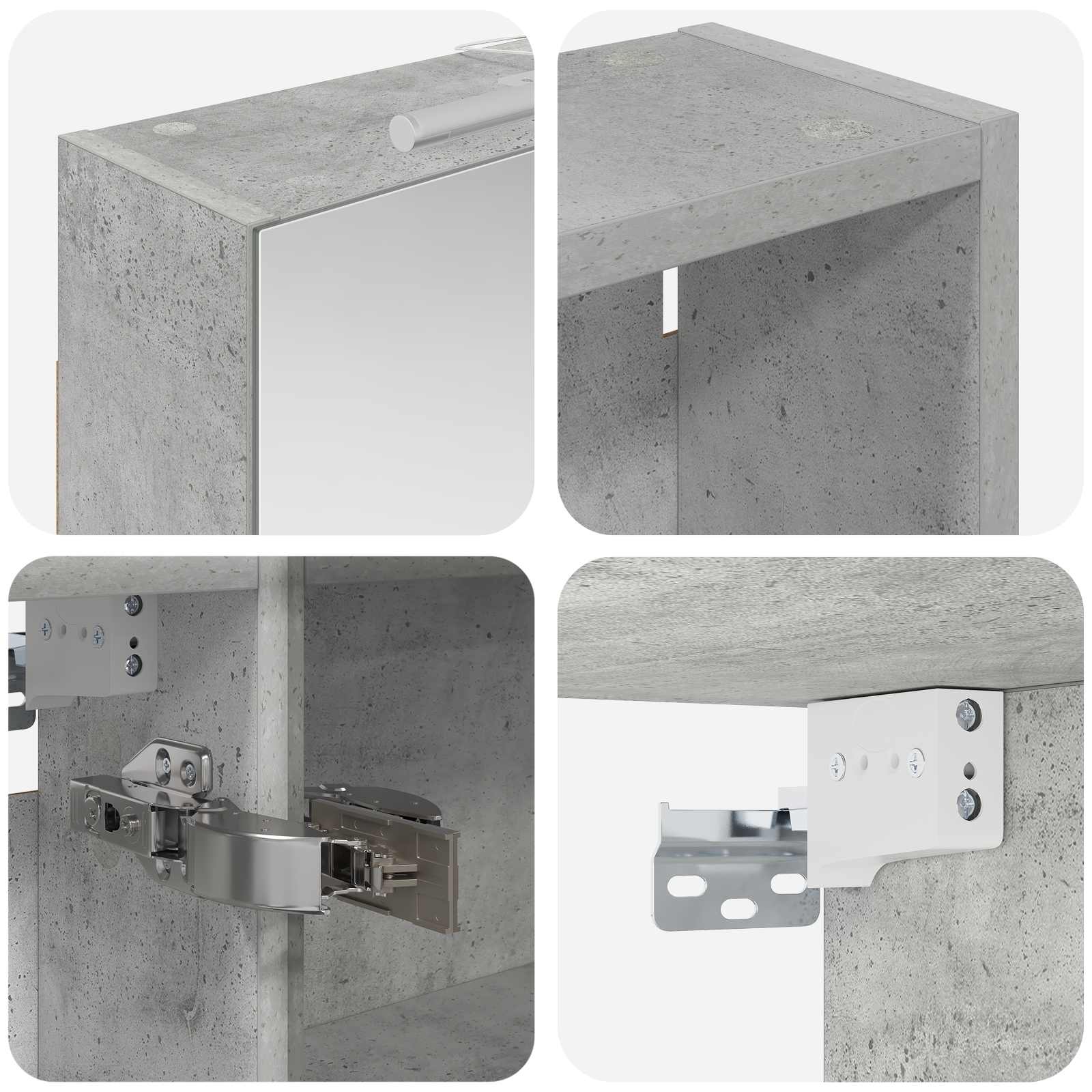 Set ormarića za kupaonicu s policom 3 pcs 120 x 14,5 x 70 cm