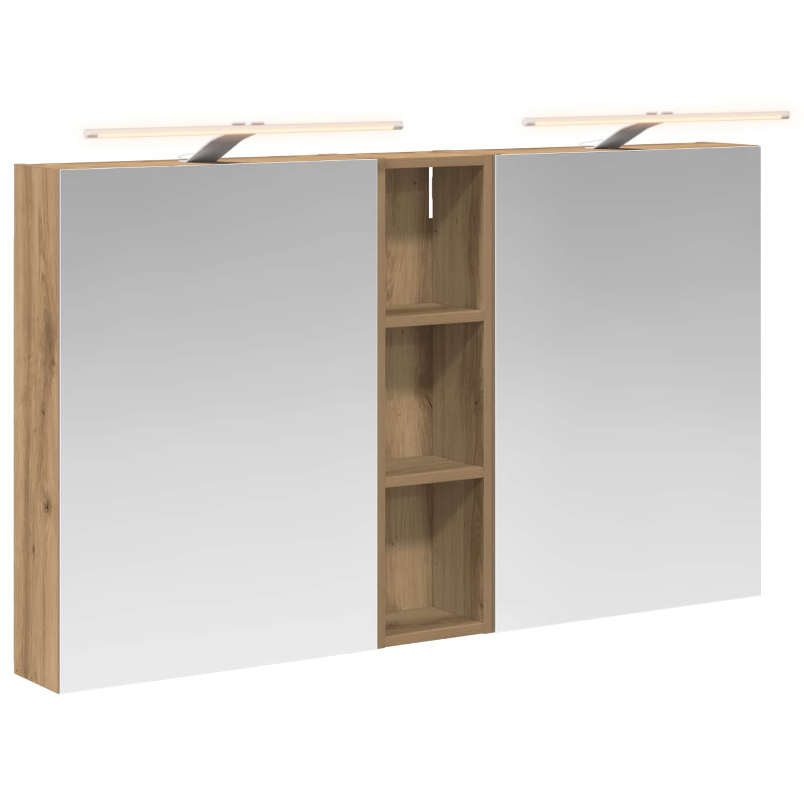 Set ormarića za kupaonicu s policom 3 pcs 120 x 14,5 x 70 cm