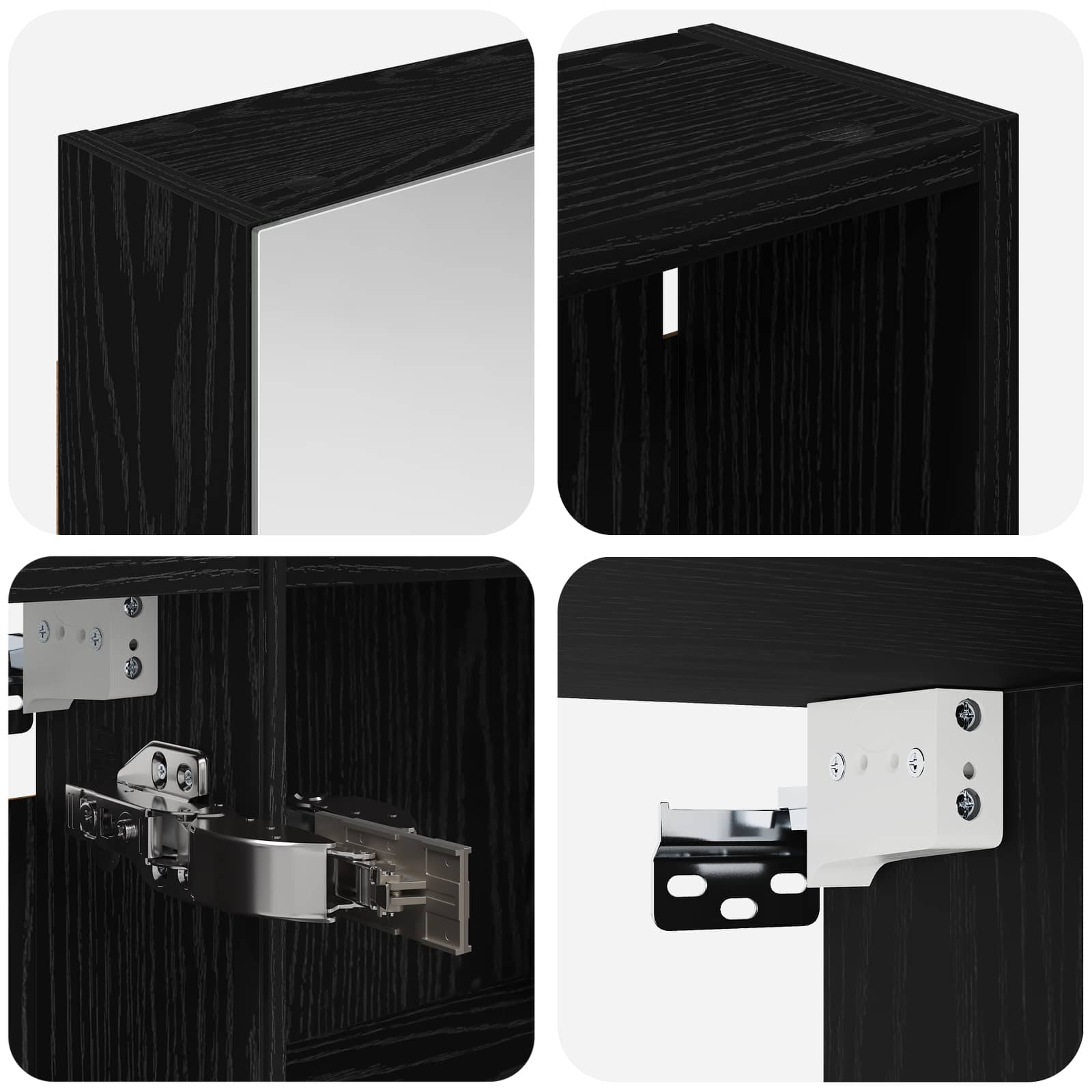 Set ormarića za kupaonicu s policom 3 pcs 130 x 14,5 x 70 cm