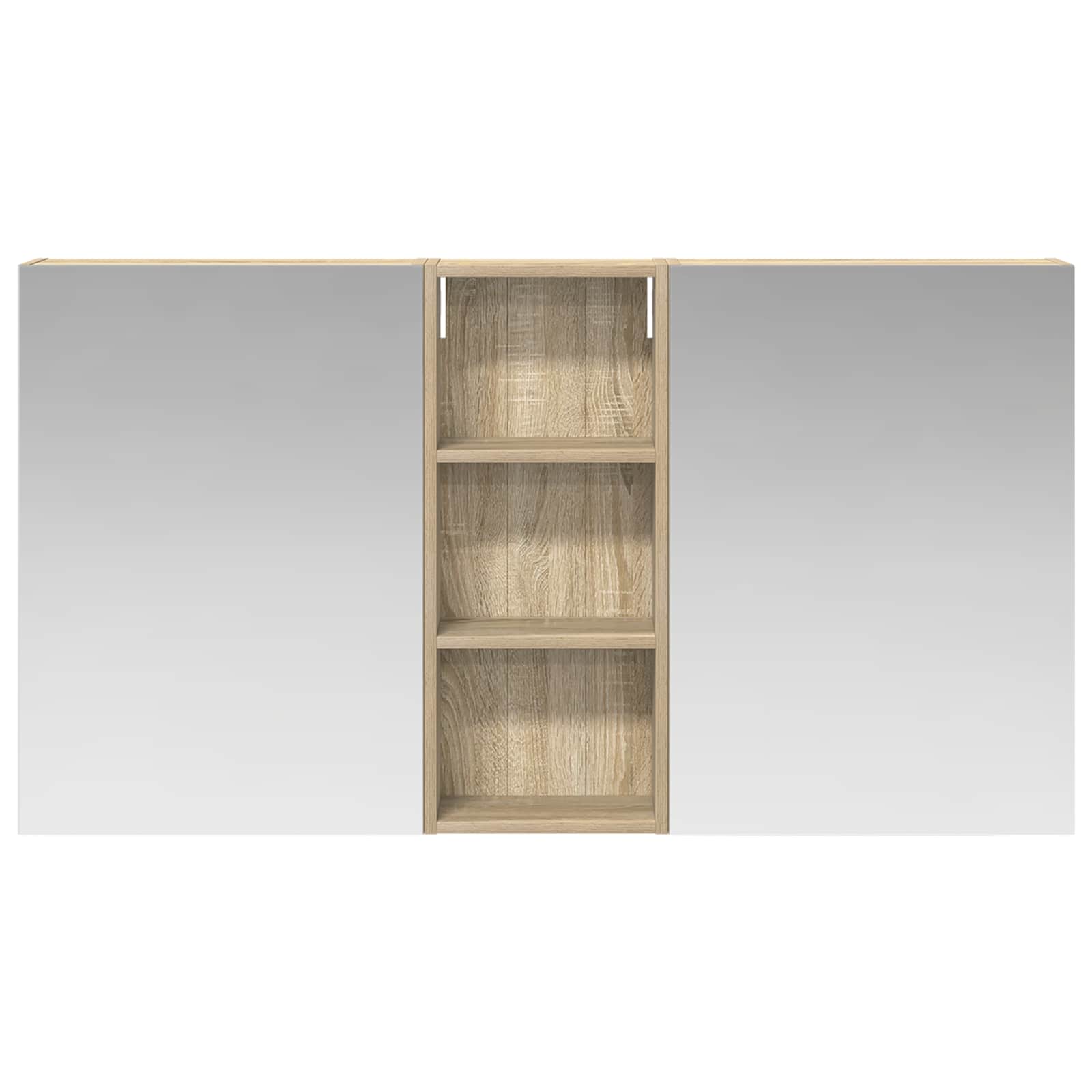 Set ormarića za kupaonicu s policom 3 pcs 130 x 14,5 x 70 cm