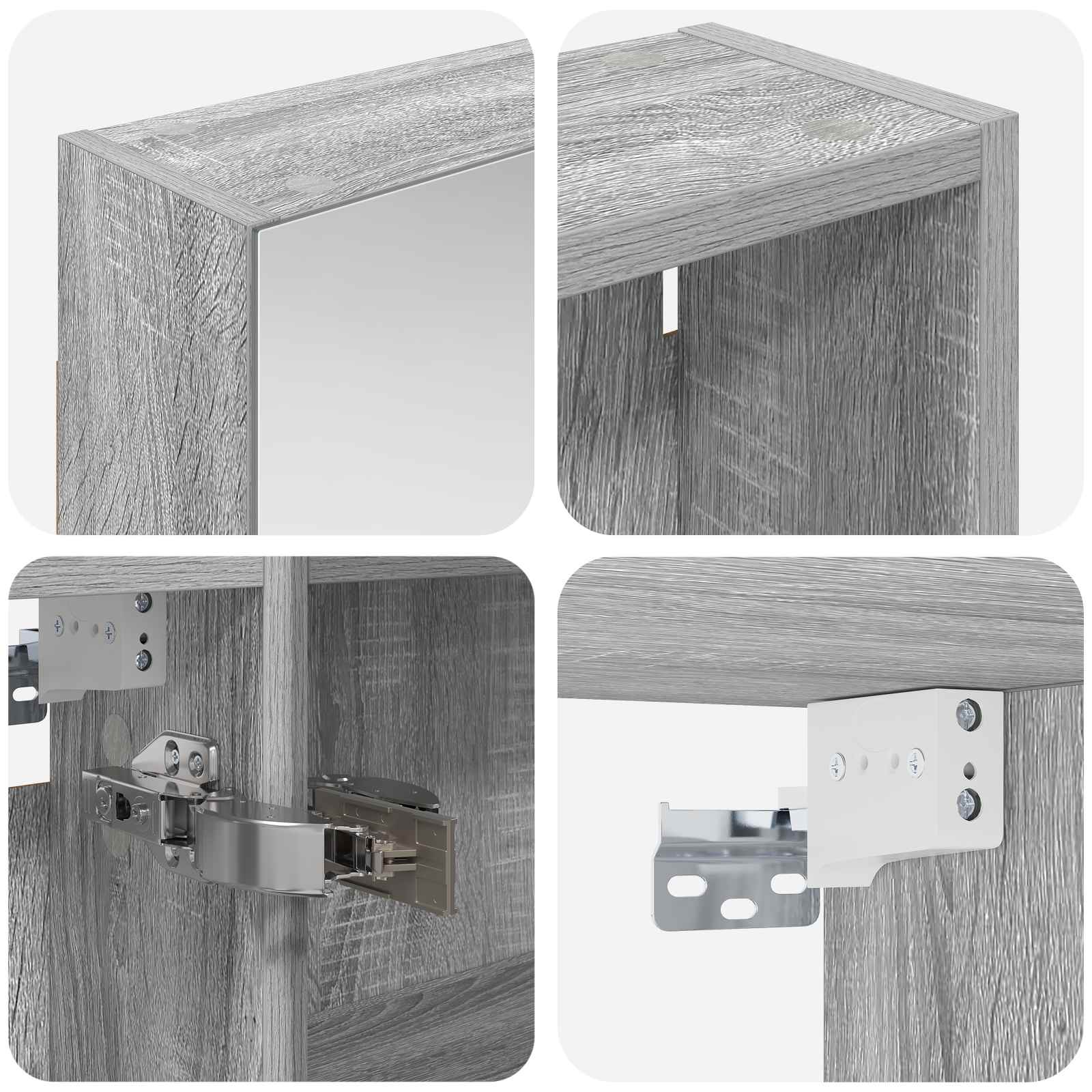 Set ormarića za kupaonicu s policom 3 pcs 130 x 14,5 x 70 cm