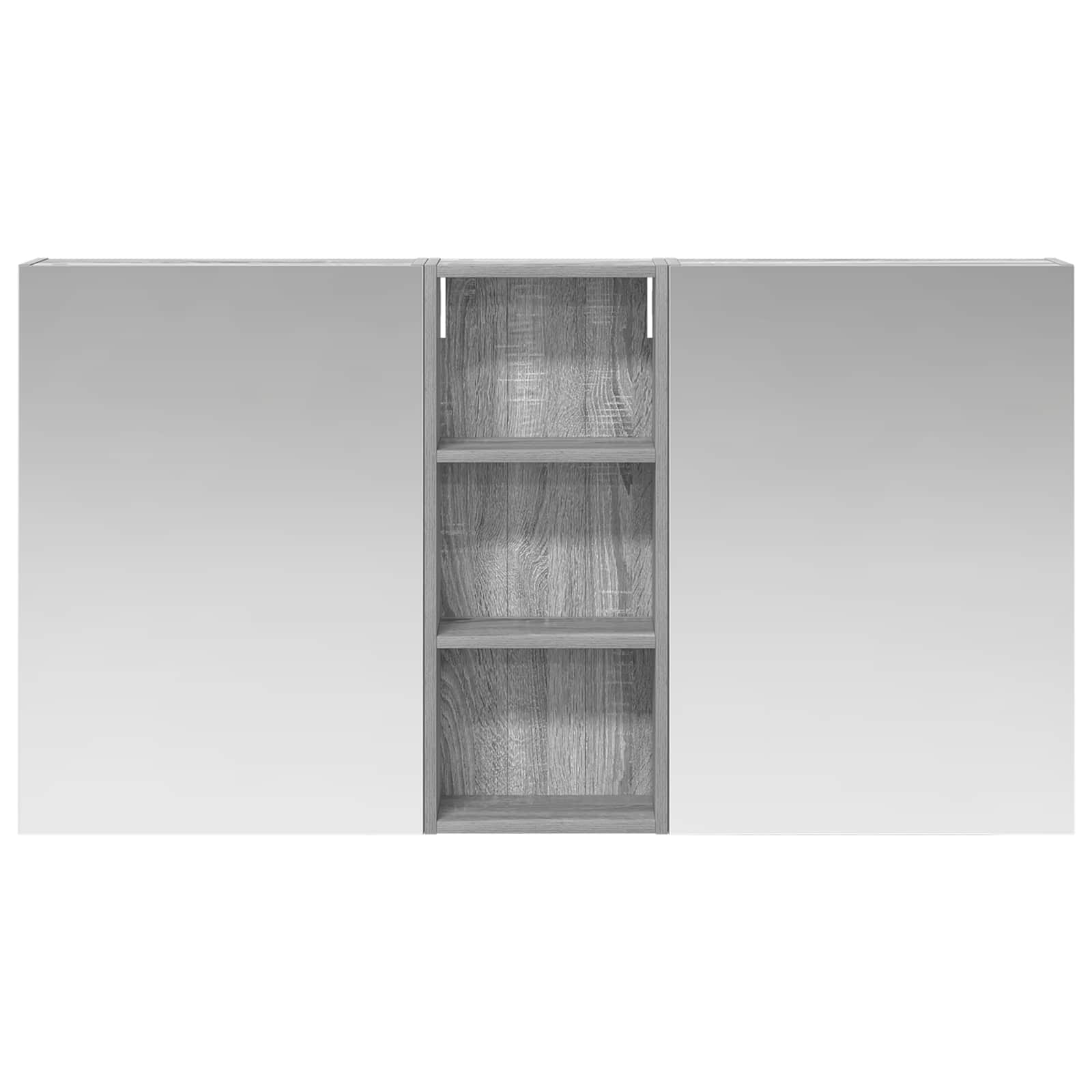 Set ormarića za kupaonicu s policom 3 pcs 130 x 14,5 x 70 cm