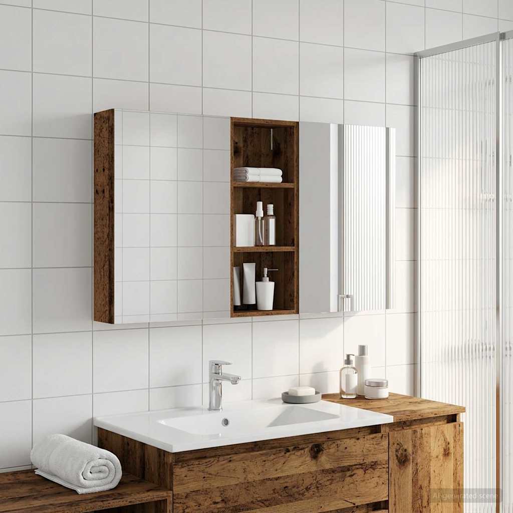 Set ormarića za kupaonicu s policom 3 pcs 130 x 14,5 x 70 cm