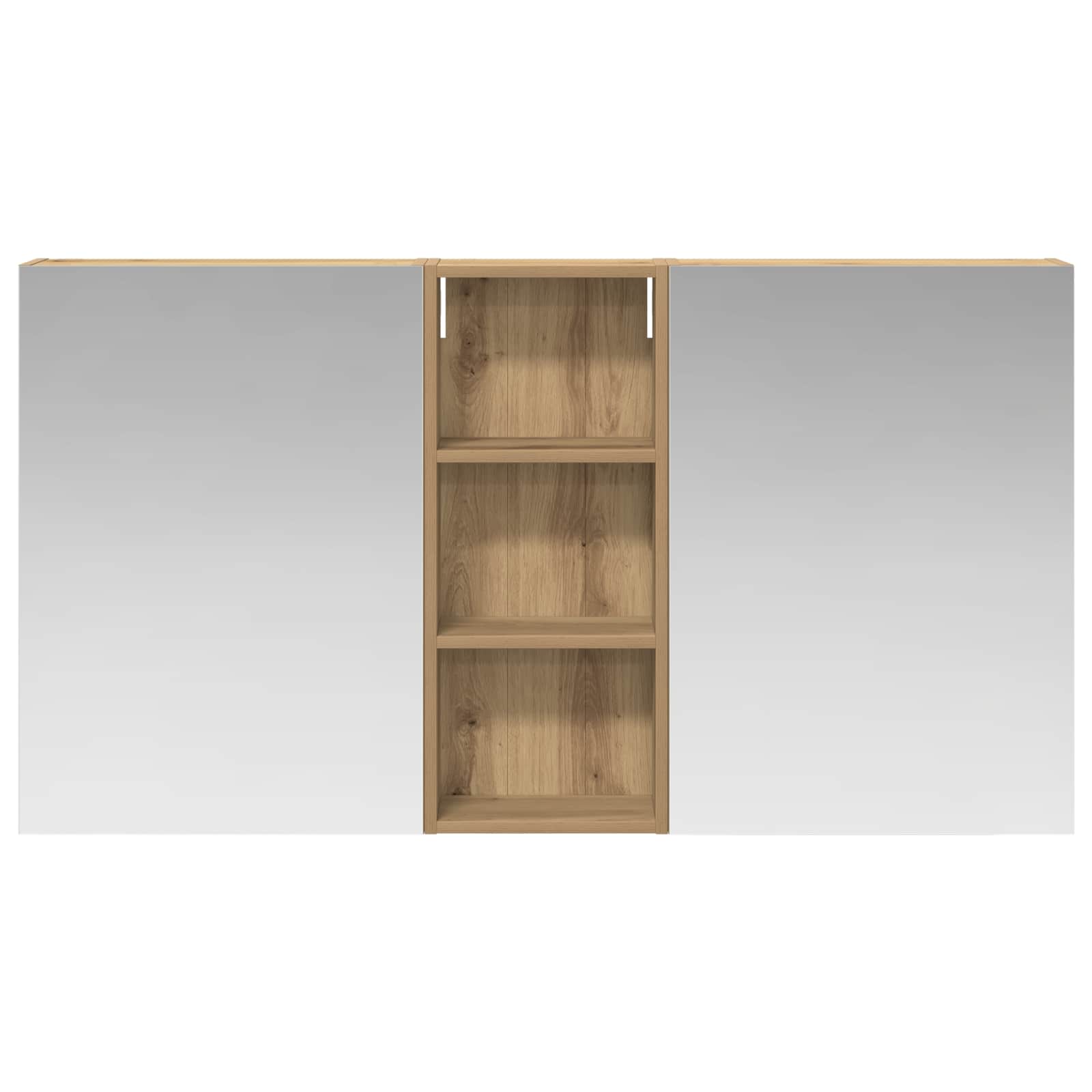 Set ormarića za kupaonicu s policom 3 pcs 130 x 14,5 x 70 cm