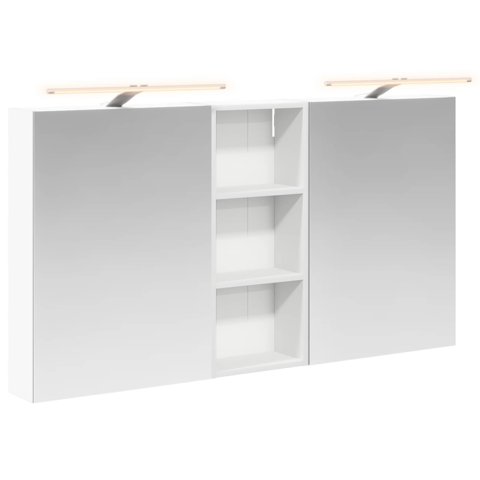 Set ormarića za kupaonicu s policom 3 pcs 130 x 14,5 x 70 cm