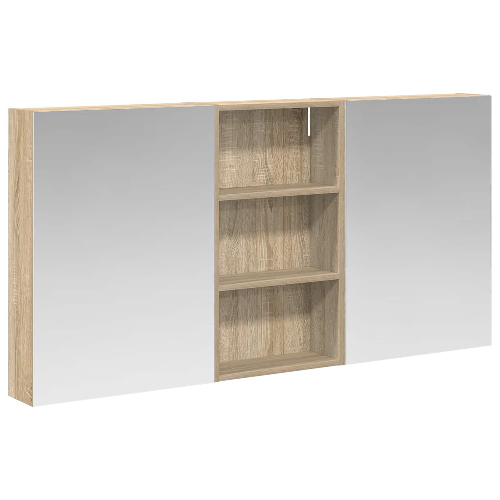 Set ormarića za kupaonicu s policom 3 pcs 140 x 14,5 x 70 cm