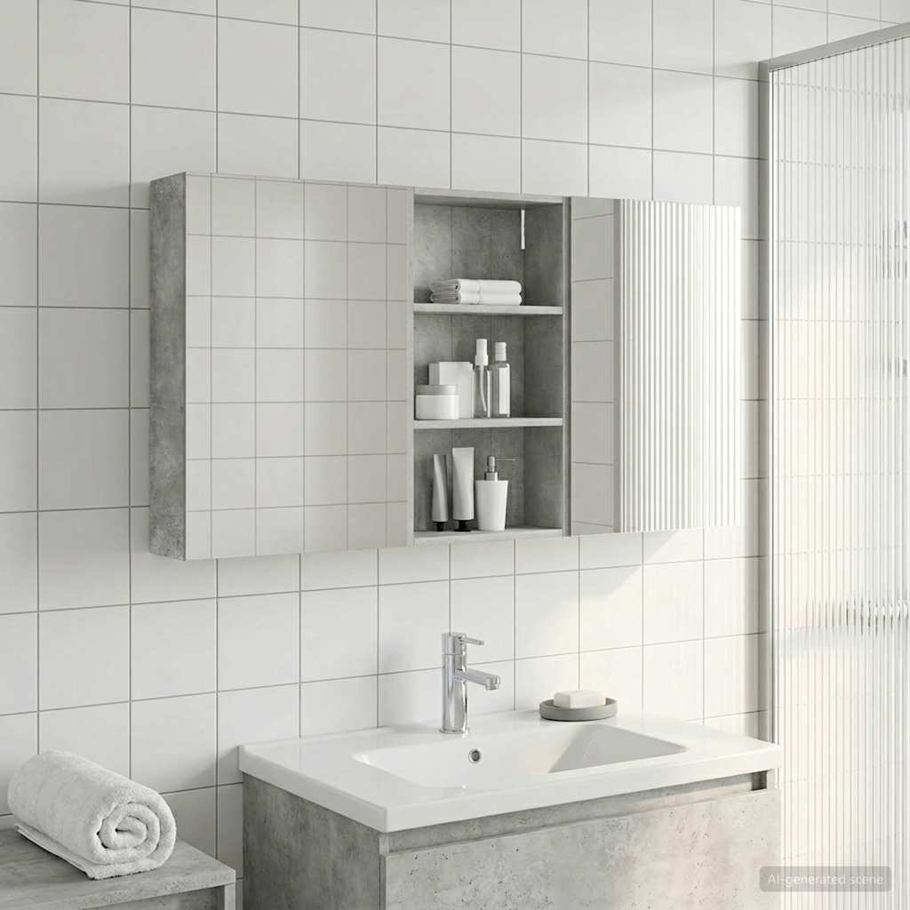 Set ormarića za kupaonicu s policom 3 pcs 140 x 14,5 x 70 cm