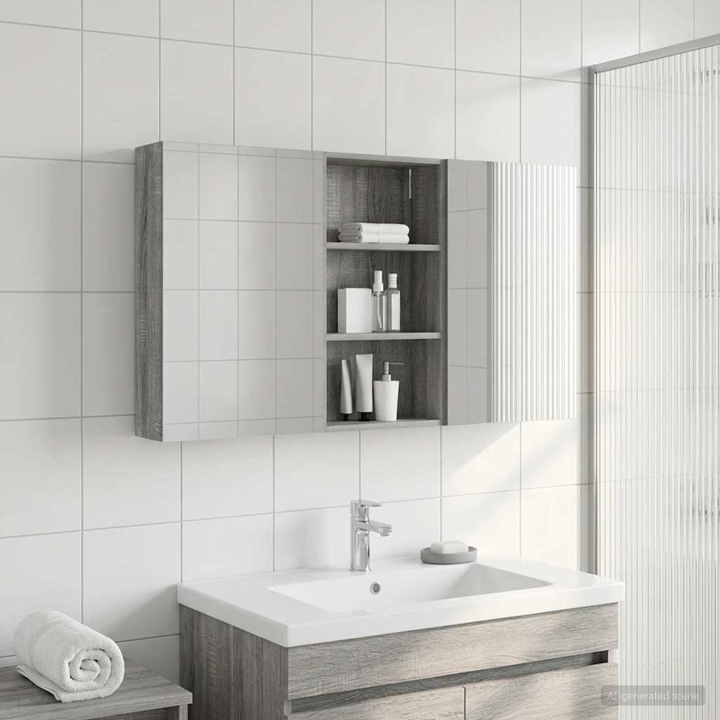 Set ormarića za kupaonicu s policom 3 pcs 140 x 14,5 x 70 cm