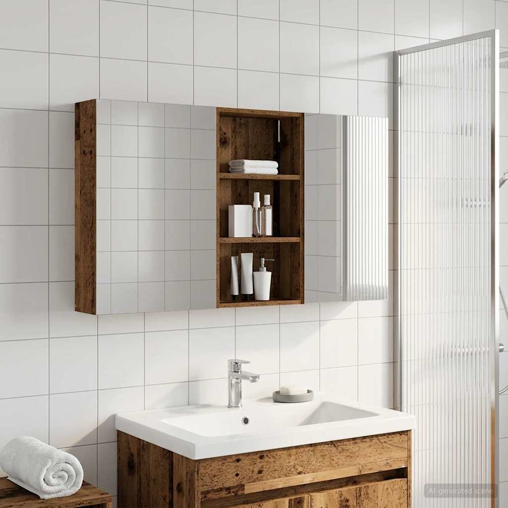 Set ormarića za kupaonicu s policom 3 pcs 140 x 14,5 x 70 cm