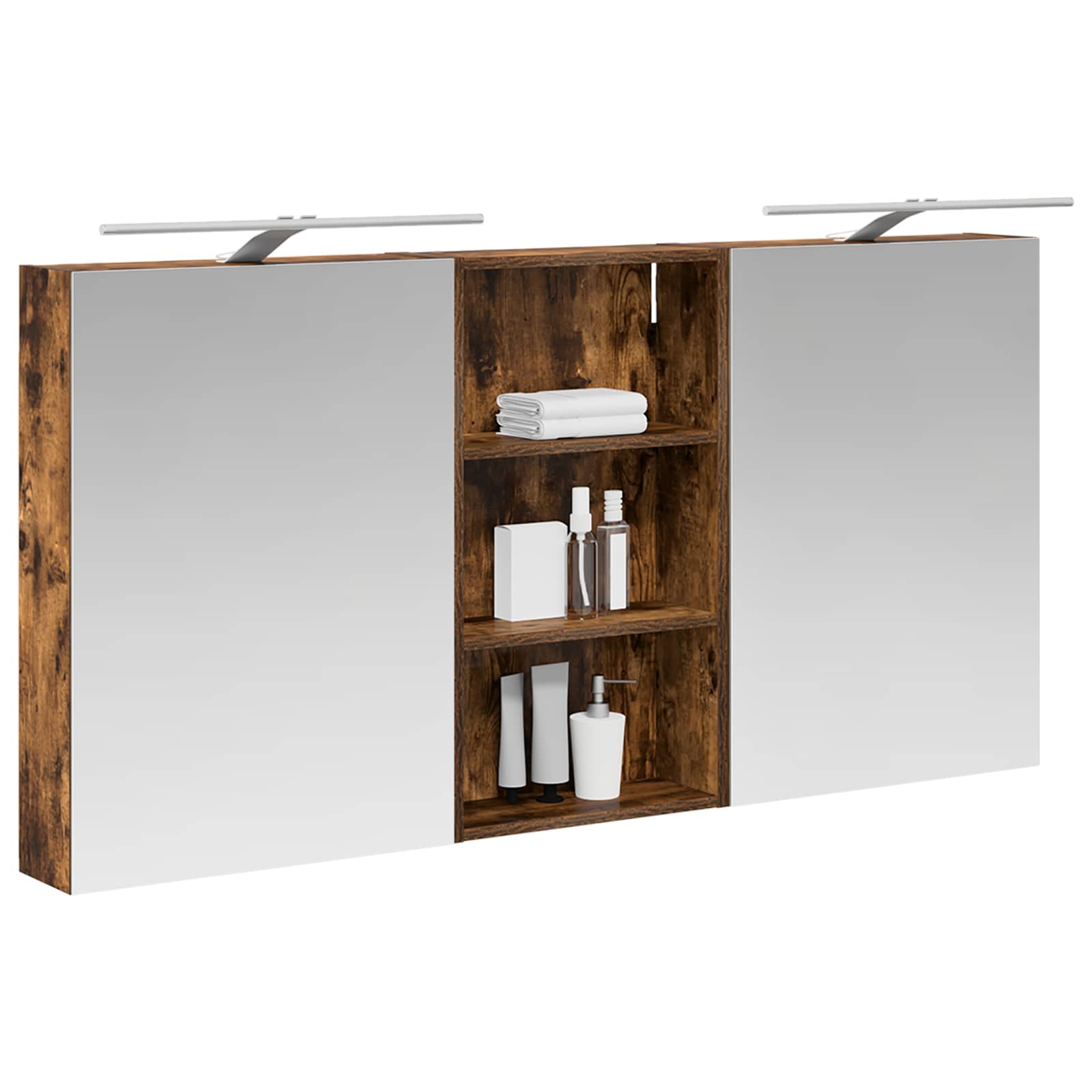 Set ormarića za kupaonicu s policom 3 pcs 140 x 14,5 x 70 cm