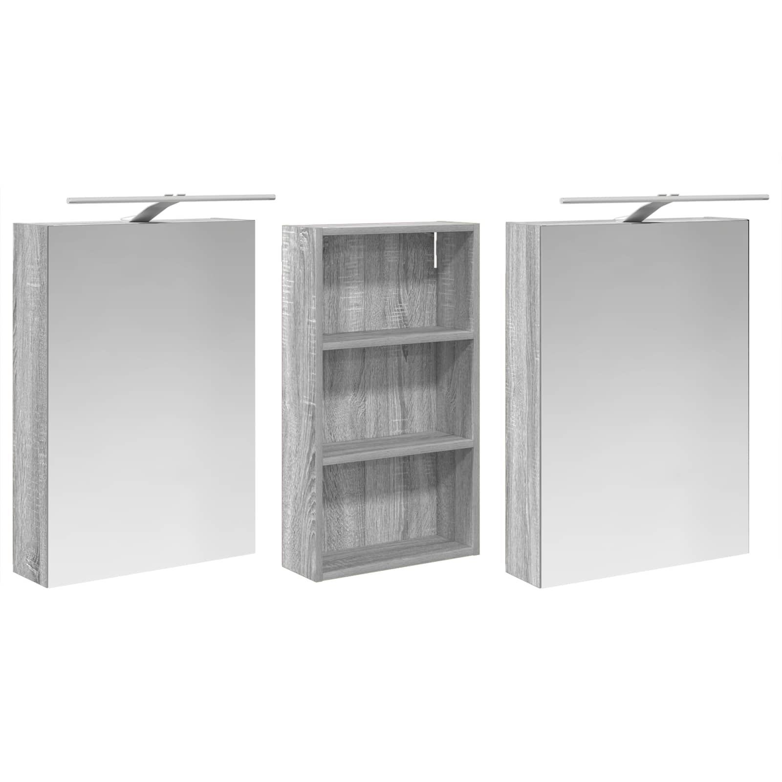 Set ormarića za kupaonicu 3 pcs 140 x 14,5 x 70 cm