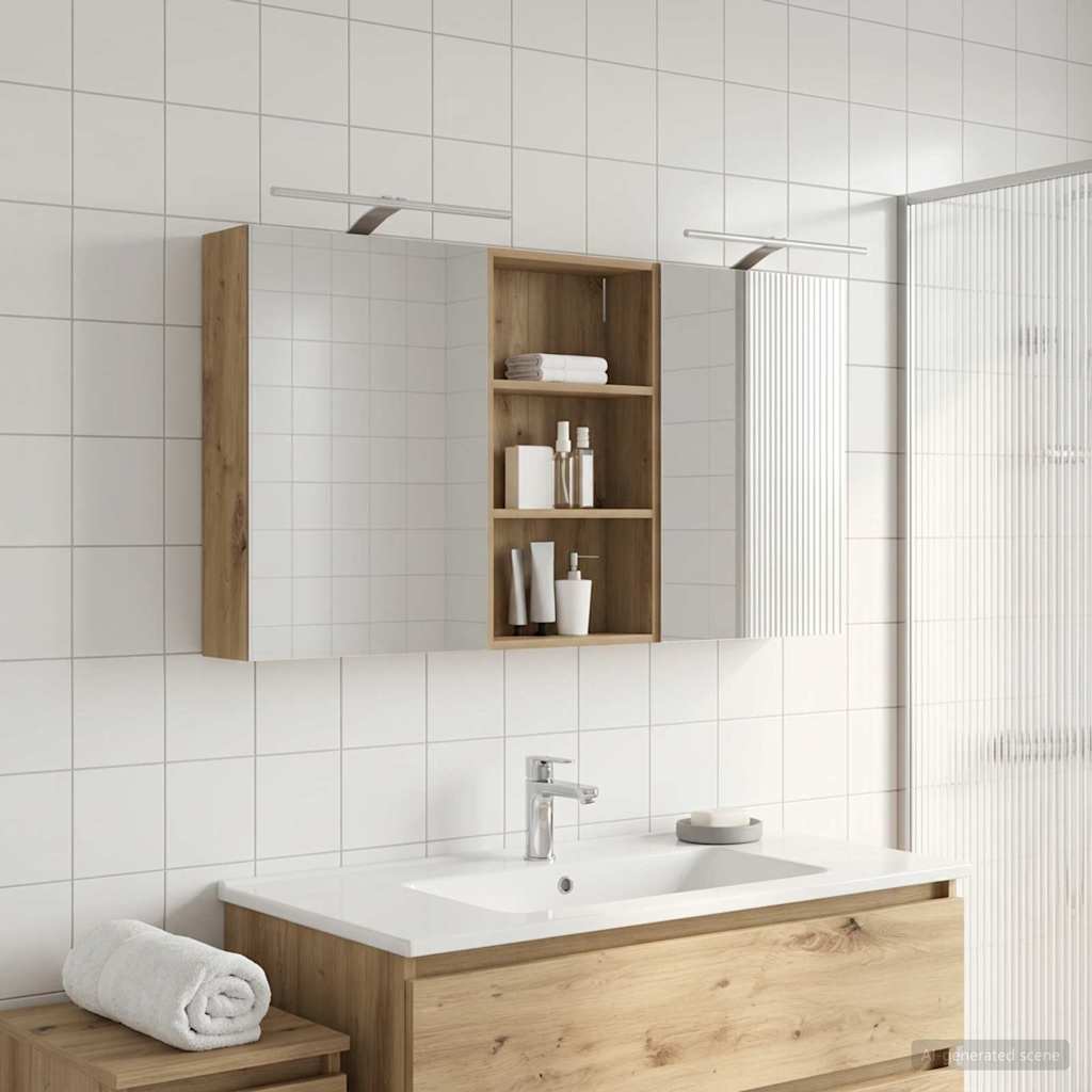 Set ormarića za kupaonicu 3 kom. 140 x 14,5 x 70 cm