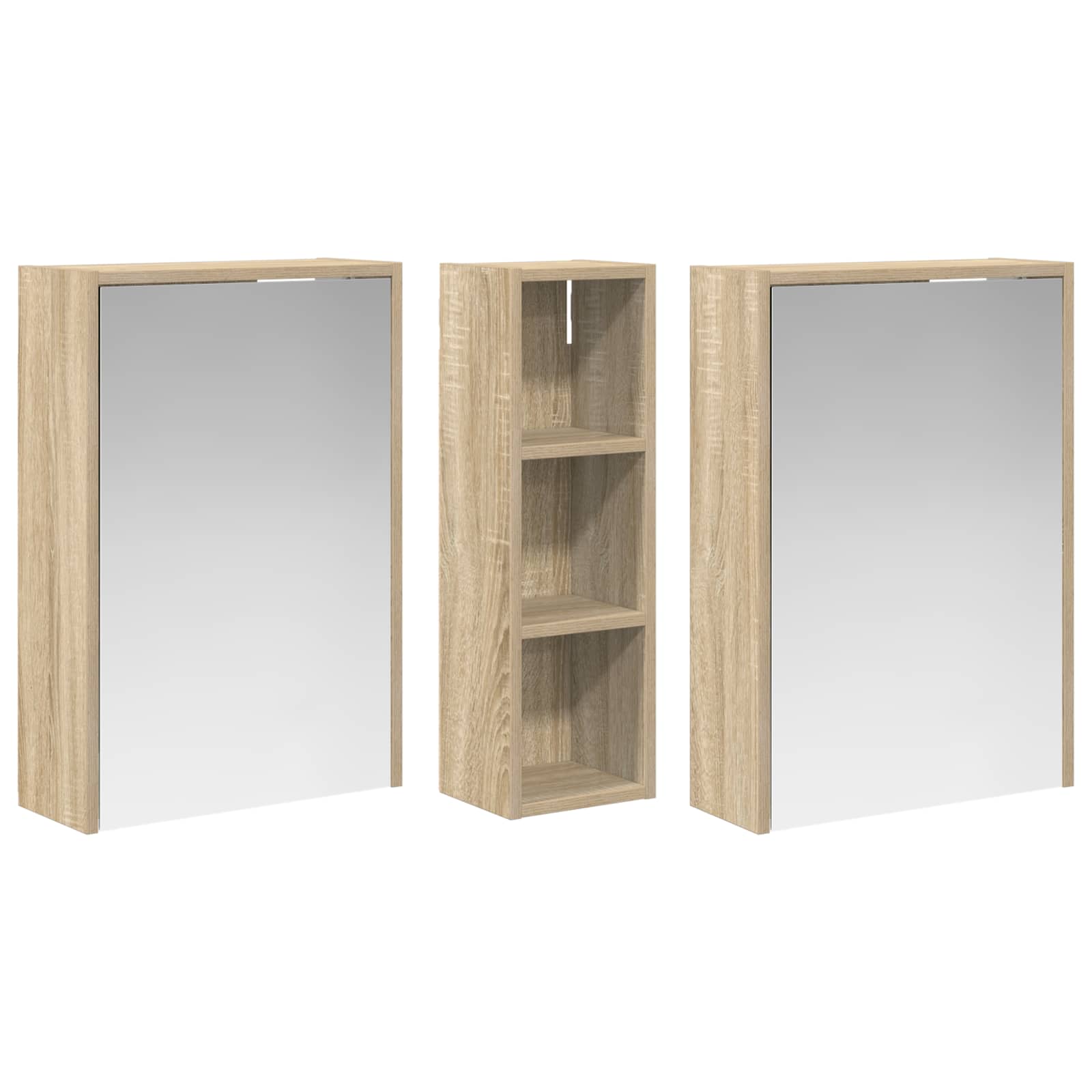 Set ormarića za kupaonicu 3 pcs 106 x 16 x 62,5 cm