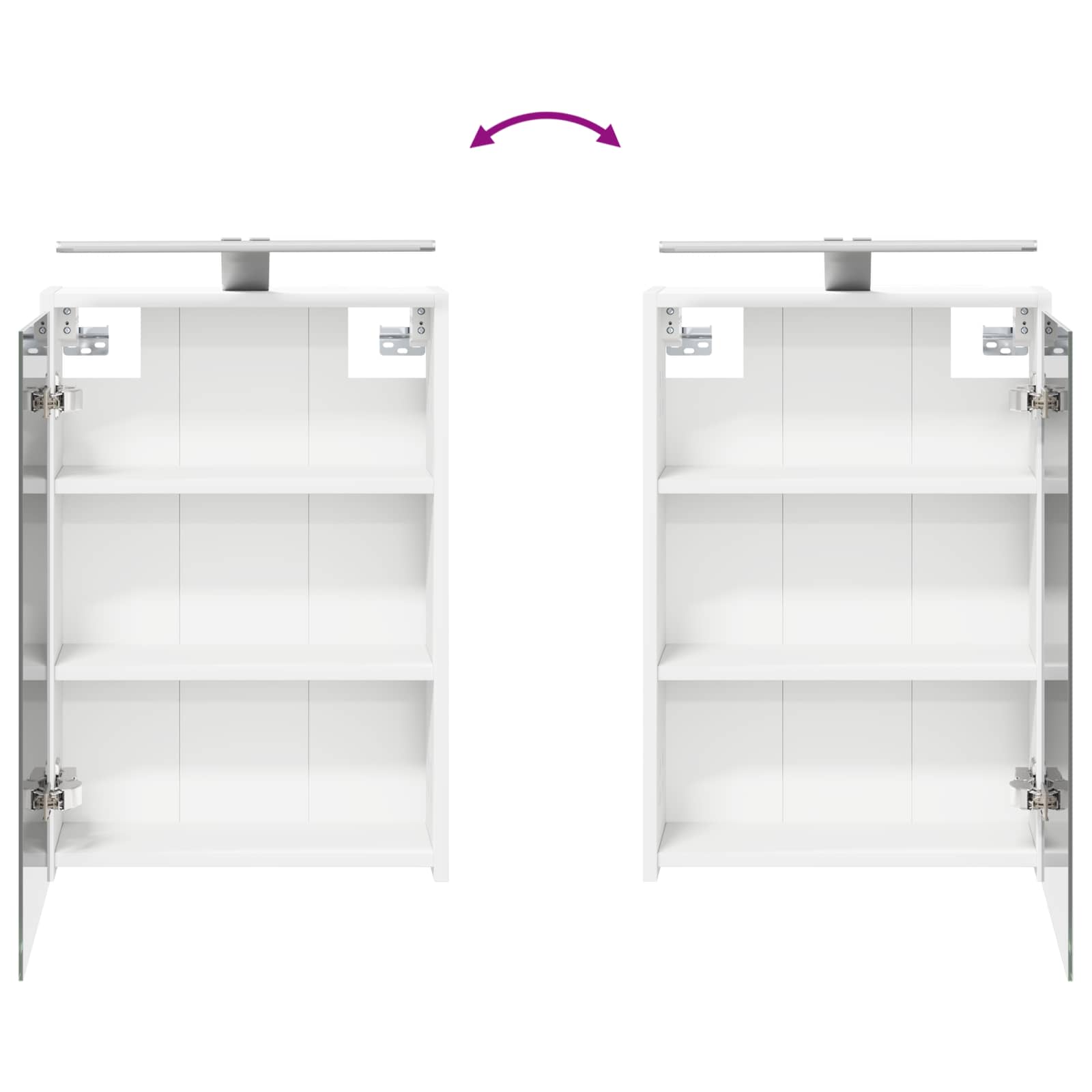 Set ormarića za kupaonicu 3 pcs 106 x 16 x 62,5 cm